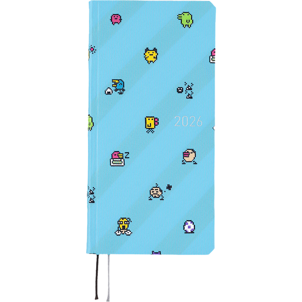 Hobonichi Light Hard Cover English Book - Tamagotchi: Our Tamagotchi - Tall & Slim (Weeks - January Start)-Pen Boutique Ltd