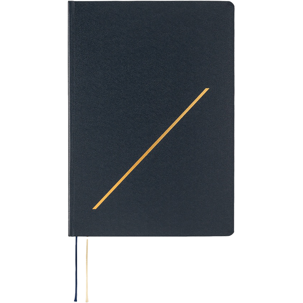 Hobonichi Hard Cover English Book - Slash (Navy) & HON Stamped - A5 (January Start)-Pen Boutique Ltd