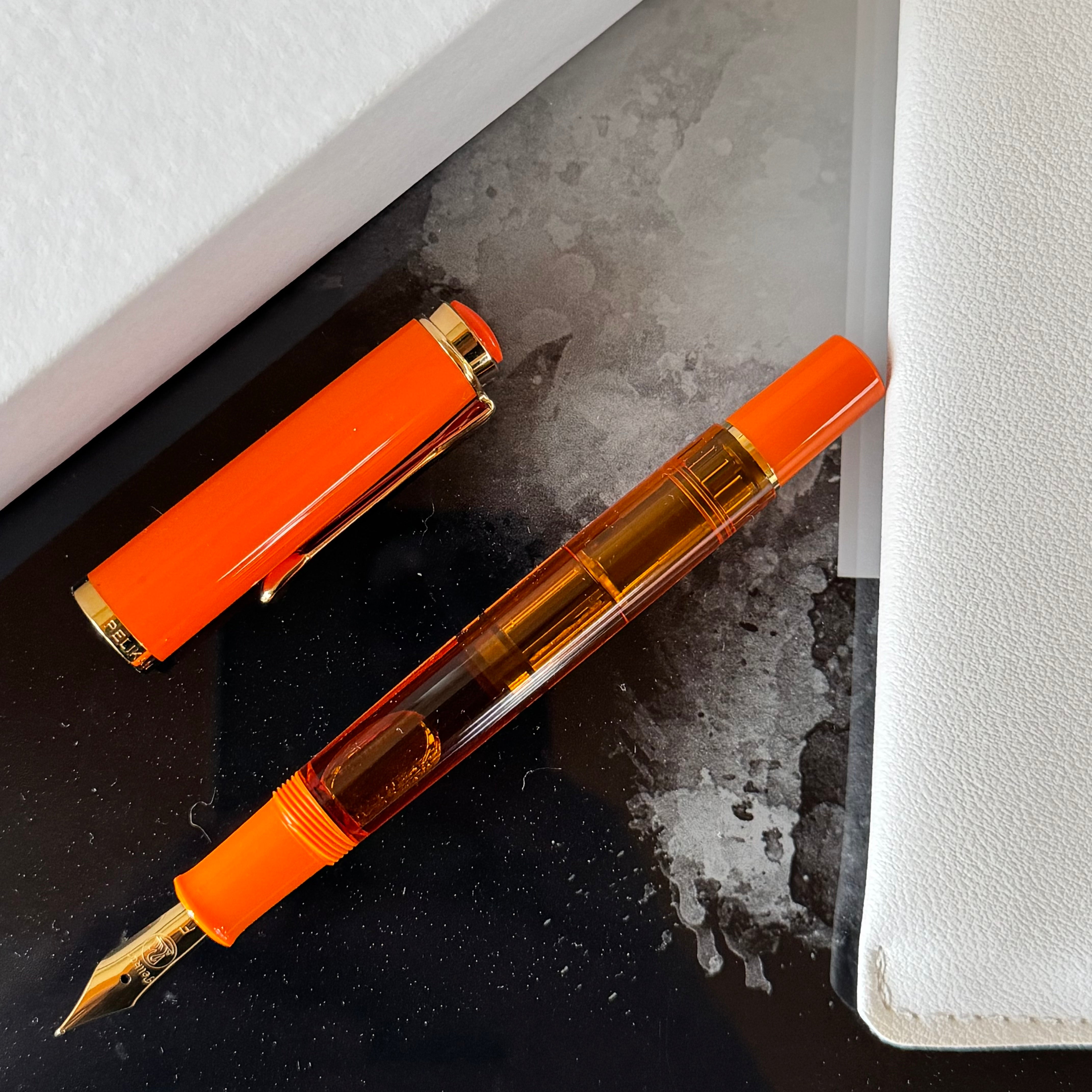 On Sale: Pelikan Classic M200 Fountain Pen - Orange Delight (Special Edition):-Pen Boutique Ltd