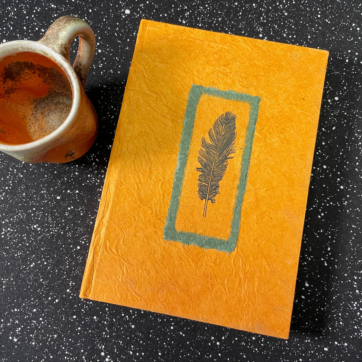 Monk Paper Hard Cover Journal - Saffron-Pen Boutique Ltd
