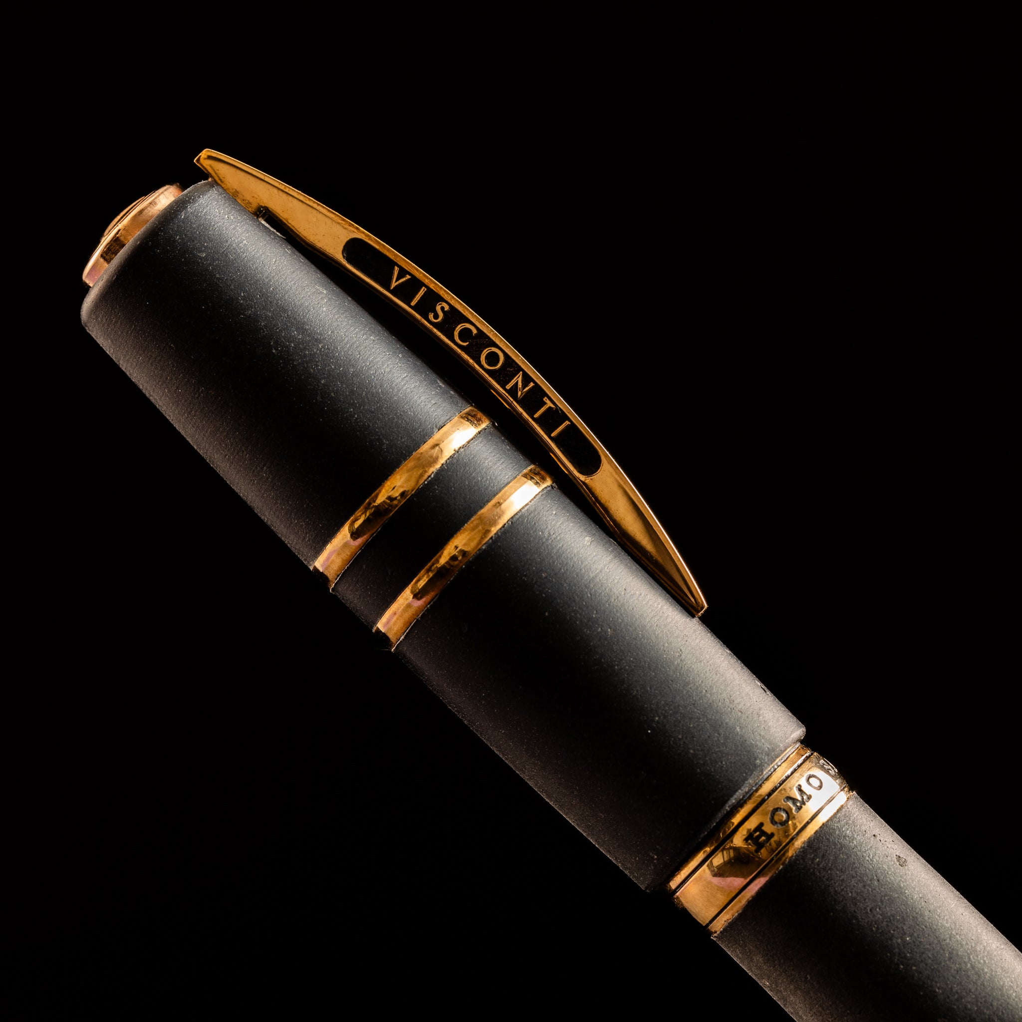 Visconti Homo Sapiens Fountain Pen – Volcano Lava Black – Bronze Trim-Pen Boutique Ltd