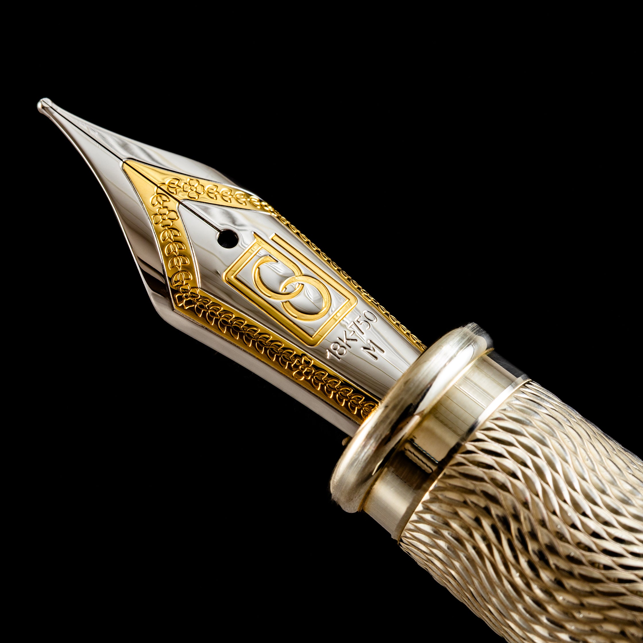 David Oscarson Green Wood Snake Fountain Pen - Verdigris (Limited Edition)-Pen Boutique Ltd