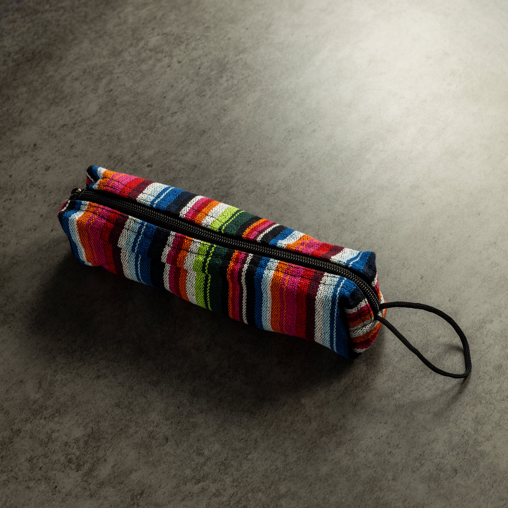 Pen Boutique Sherpa Pencil Bag - Rainbow Stripe Print (Zipper Closure) - Pen Boutique Ltd