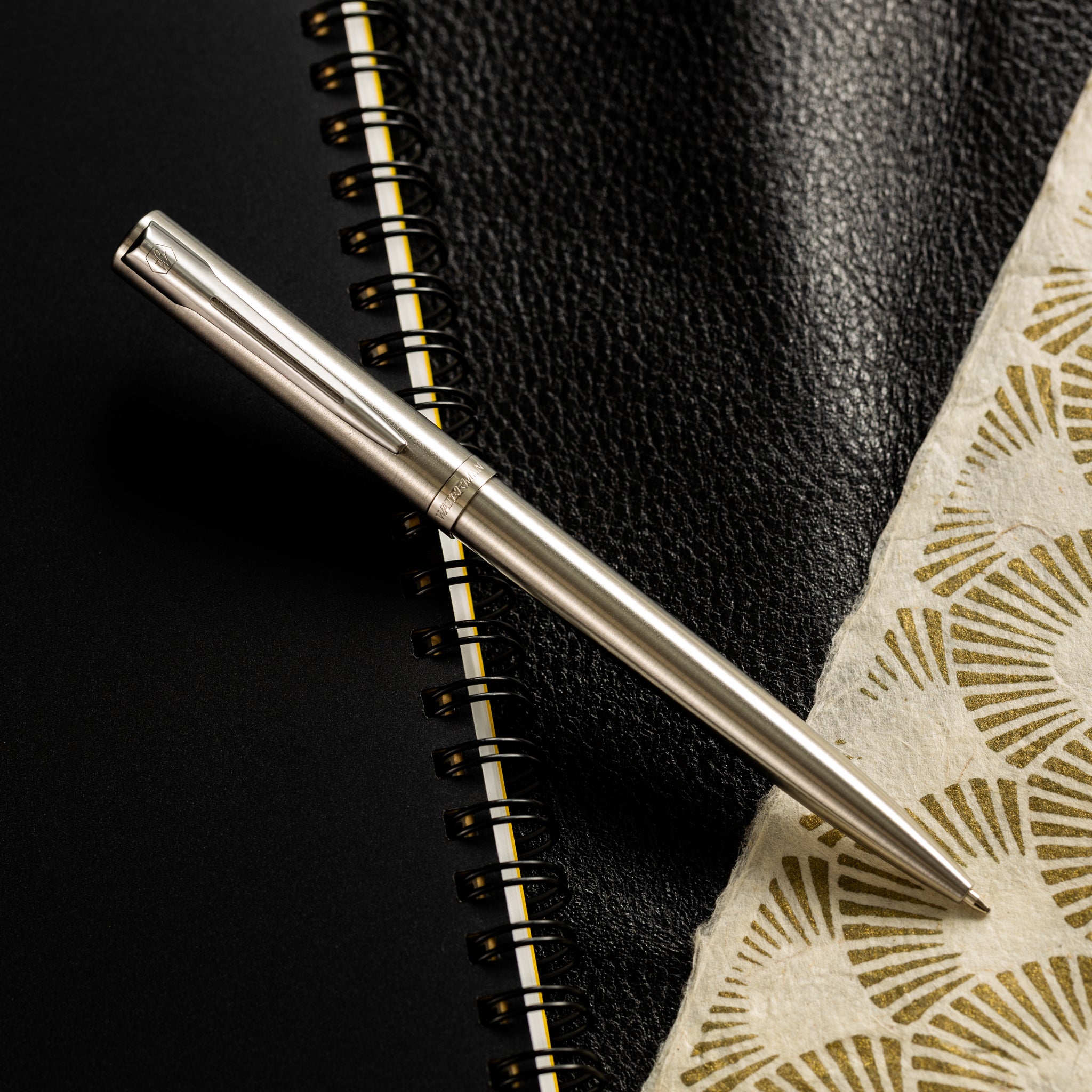 Waterman Impression Ballpoint Pen - Stainless Steel - Chrome Trim - Pen Boutique Ltd