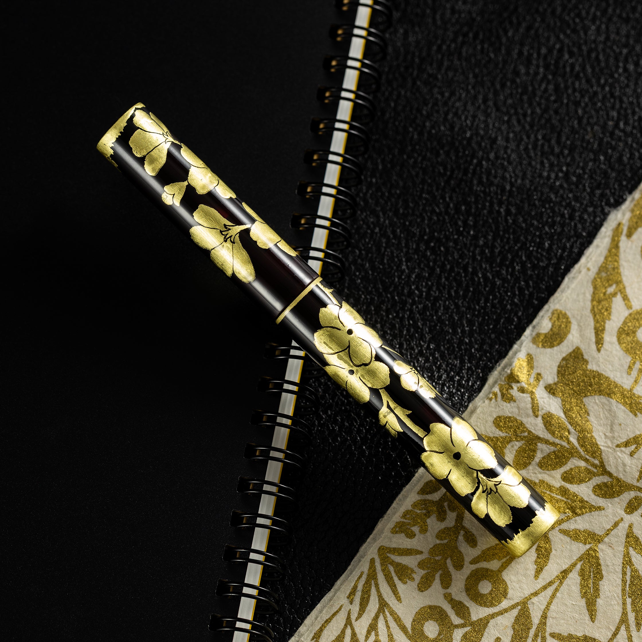 Zek Handpainted Tezhip Art Black with Gold Fountain Pen - Pen Boutique Ltd