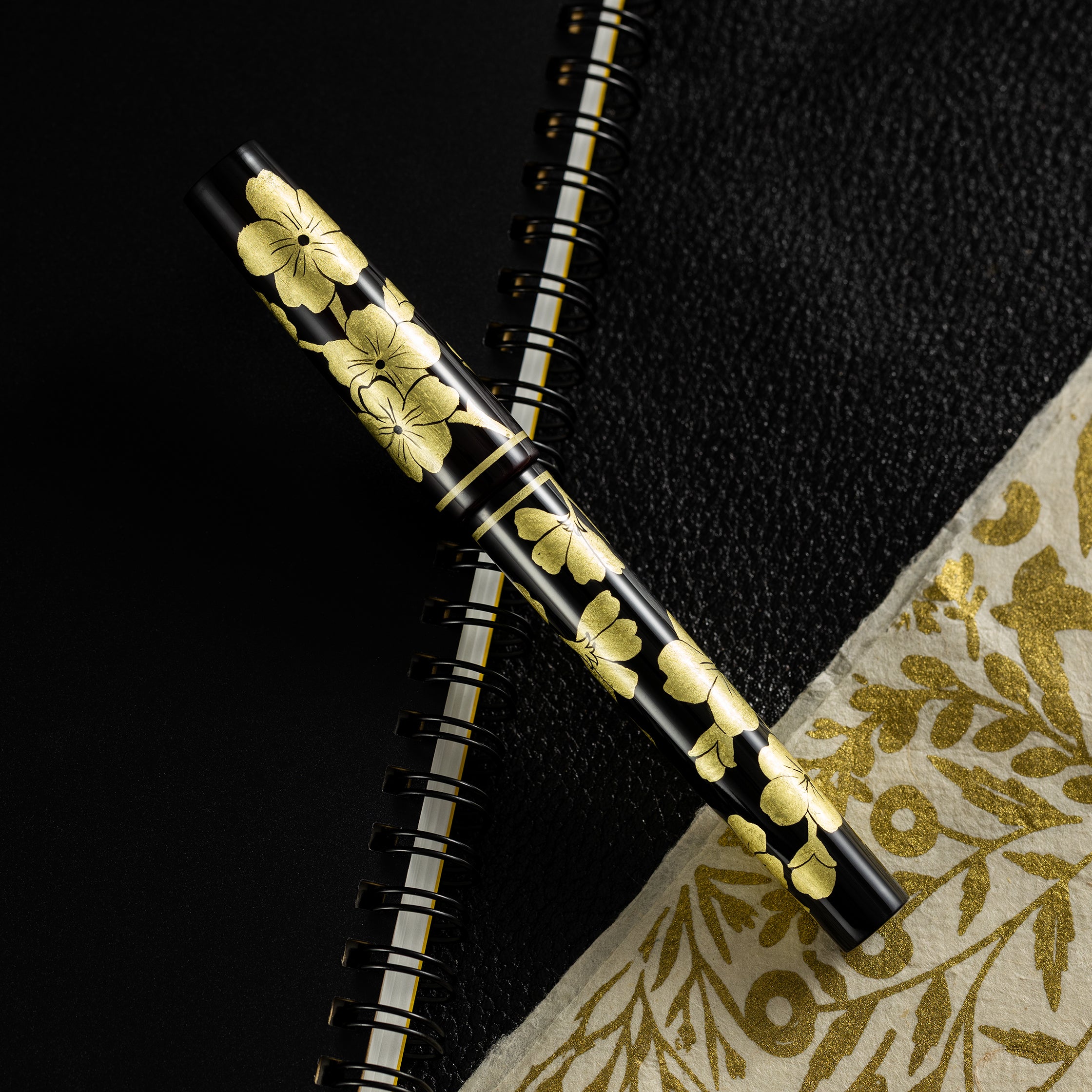 Zek Handpainted Tezhip Art Black with Gold Fountain Pen - Pen Boutique Ltd