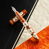 Zek Handpainted Tezhip Art Flower Red with Silver Flower Fountain Pen - Pen Boutique Ltd