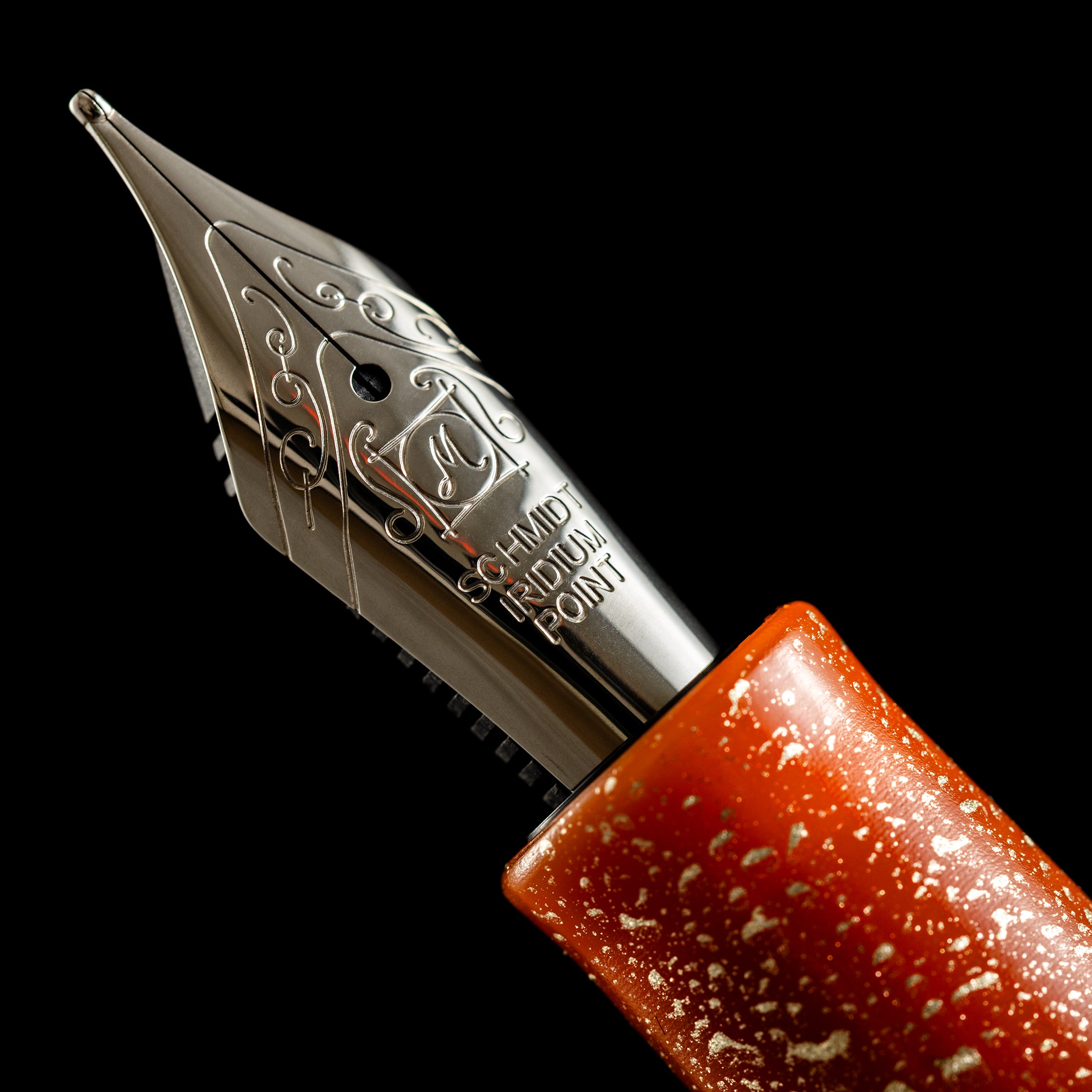 Zek Handpainted Tezhip Art Flower Red with Silver Flower Fountain Pen - Pen Boutique Ltd