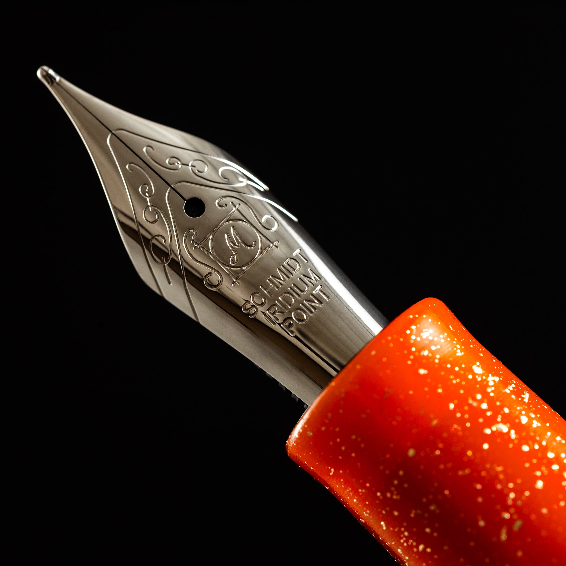 Zek Handpainted Tezhip Art Flower Red with Silver Flower Fountain Pen - Pen Boutique Ltd