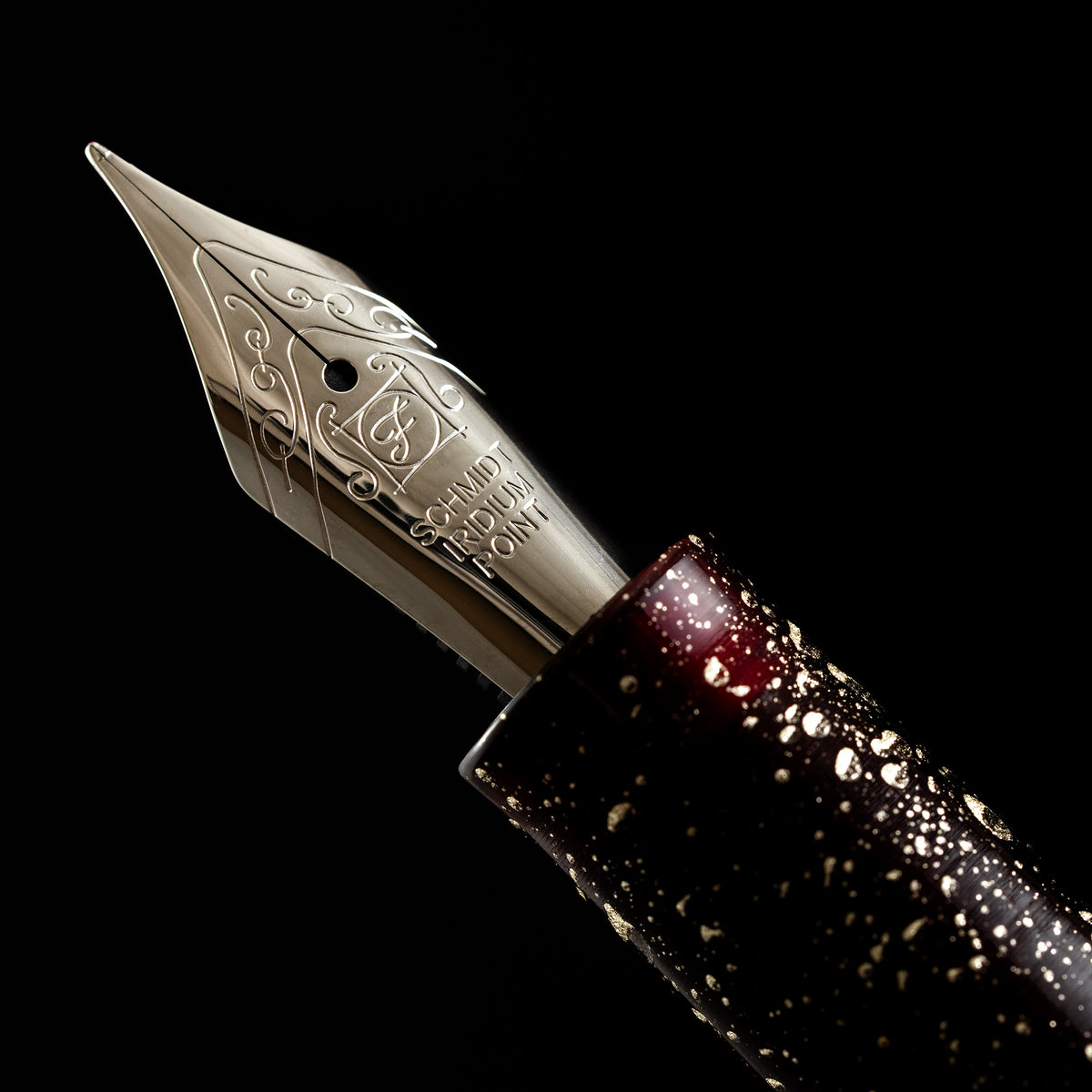 Zek Handpainted Tezhip Art Black with Silver Flower Fountain Pen - Pen Boutique Ltd