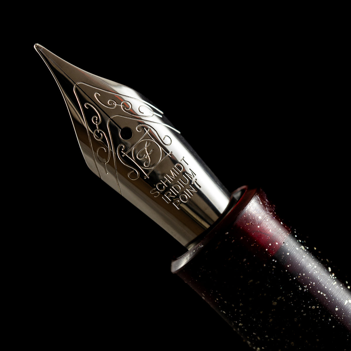 Zek Handpainted Tezhip Art Black with Silver Flower Fountain Pen - Pen Boutique Ltd