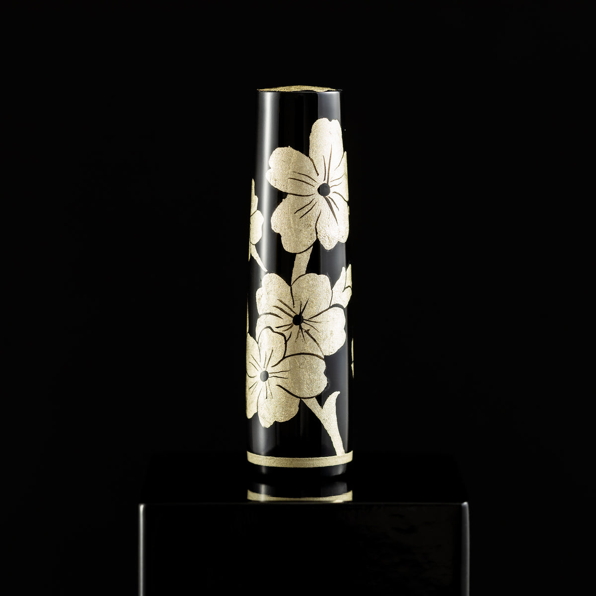 Zek Handpainted Tezhip Art Black with Silver Flower Fountain Pen - Pen Boutique Ltd