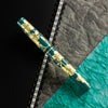 Zek Handpainted Tezhip Art Green with Gold Flower Fountain Pen - Pen Boutique Ltd