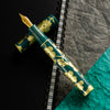 Zek Handpainted Tezhip Art Green with Gold Flower Fountain Pen - Pen Boutique Ltd