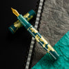 Zek Handpainted Tezhip Art Green with Gold Flower Fountain Pen - Pen Boutique Ltd