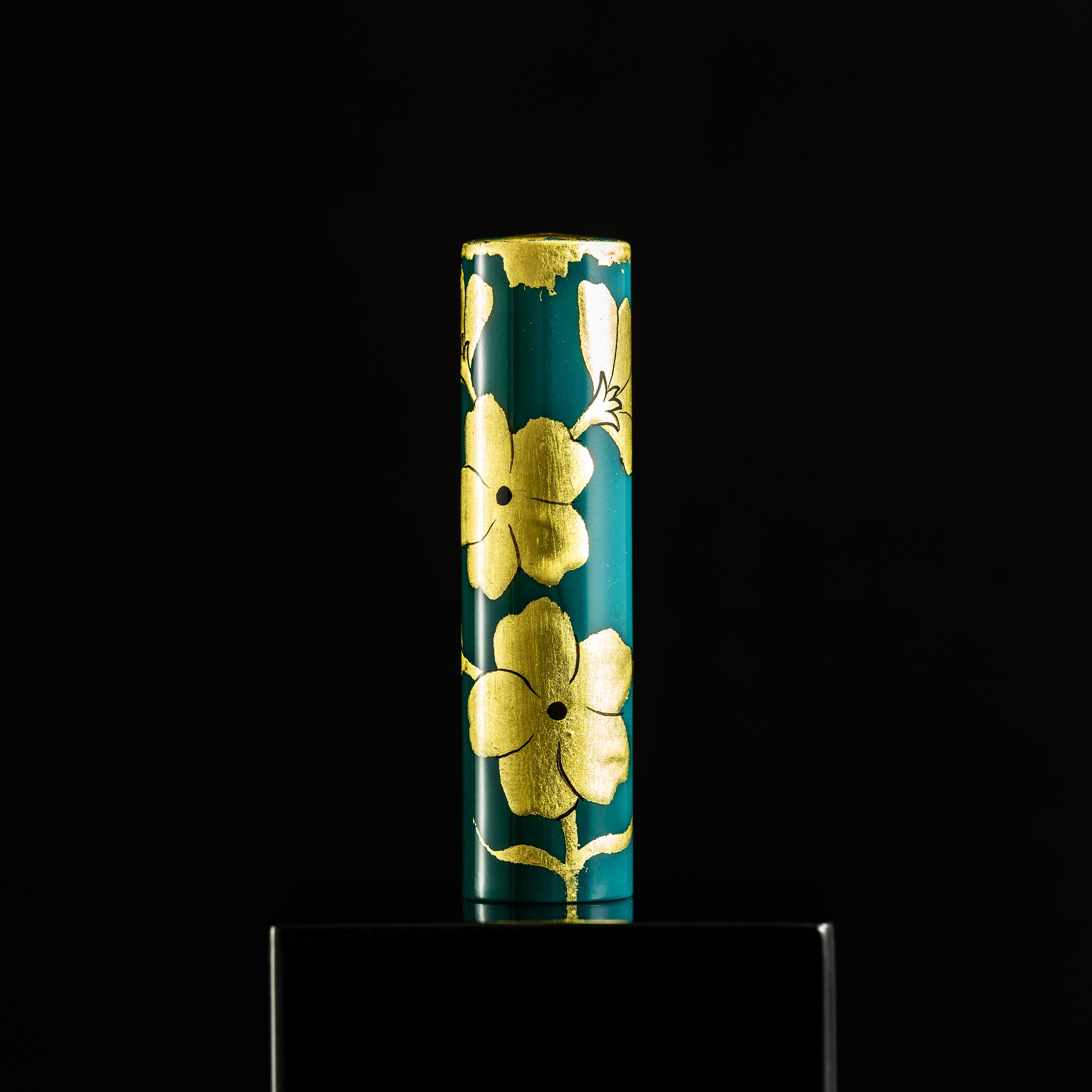 Zek Handpainted Tezhip Art Green with Gold Flower Fountain Pen - Pen Boutique Ltd