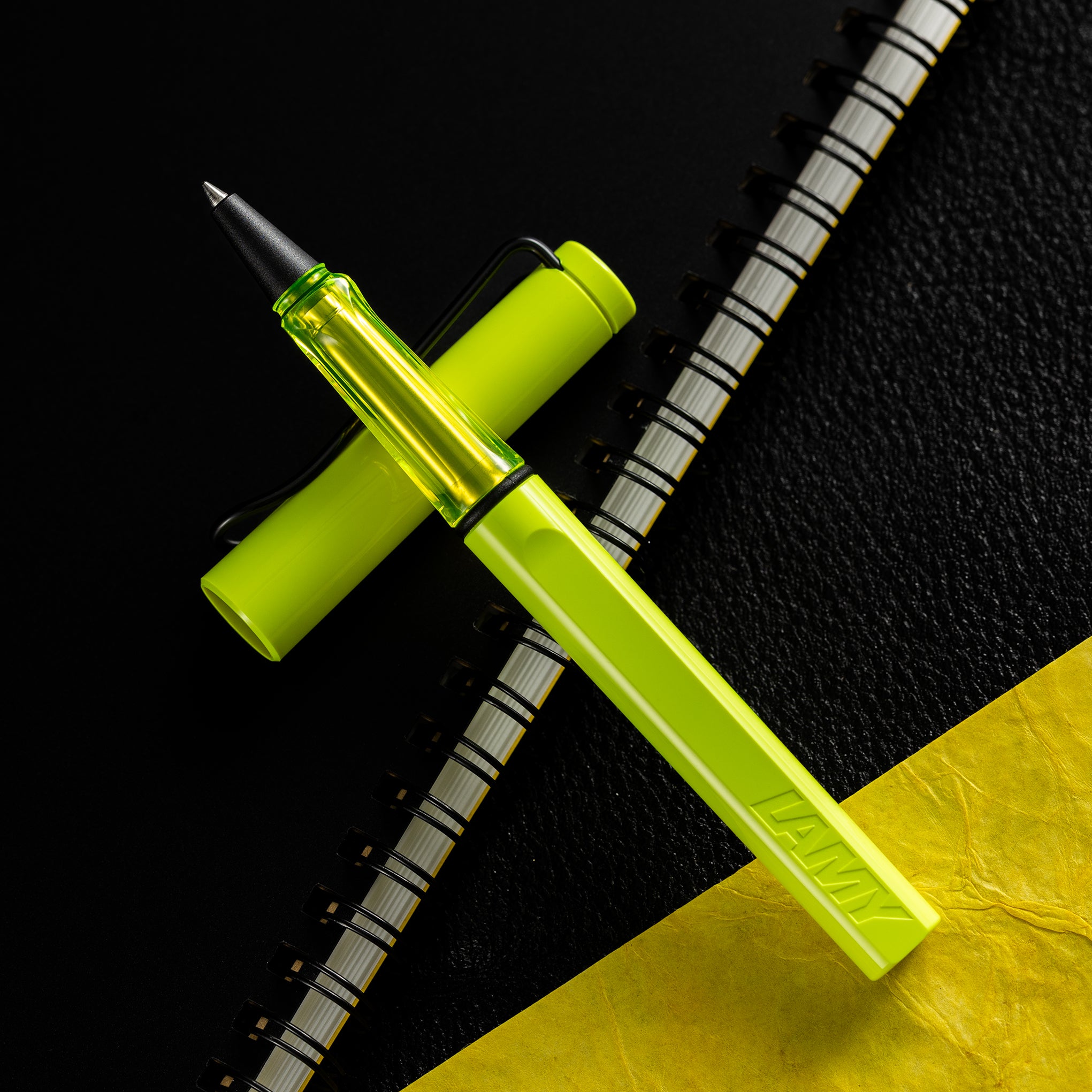 Lamy Safari Rollerball Pen - Neon Yellow (Special Edition)-Pen Boutique Ltd