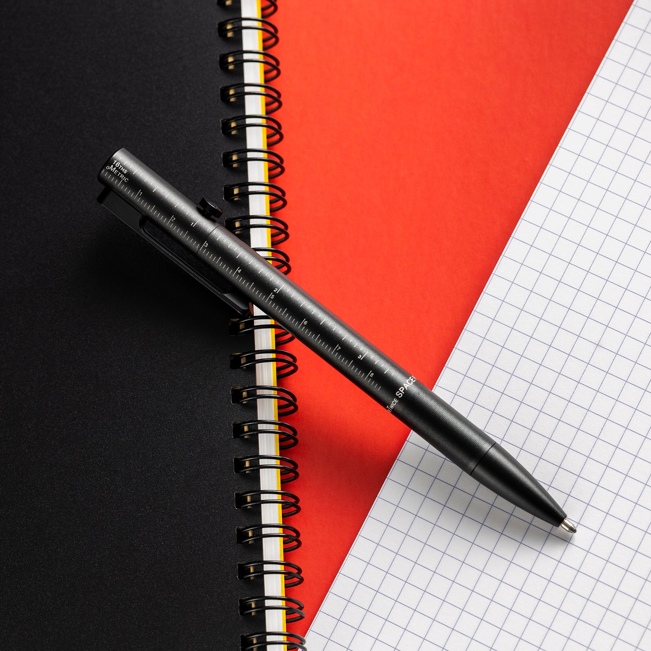 Fisher Space Pen Measure Twice™ Tactical Bolt Action Ballpoint Pen - Matte Black-Pen Boutique Ltd