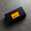 Delta DV Original Mini Rollerball Pen – Black & Orange with Palladium Trim-Pen Boutique Ltd