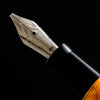 Delta DV Original Mini Fountain Pen – Black & Orange with Sterling Silver Trim – Pennino Acciaio-Pen Boutique Ltd