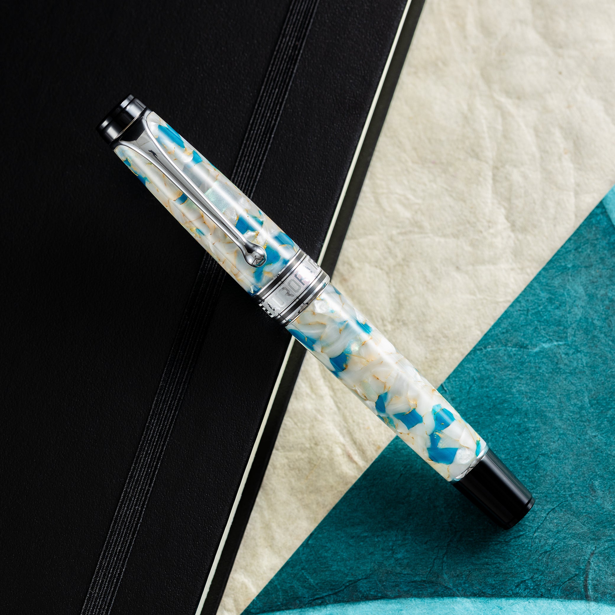 Aurora Optima 365 Pearl & Octane Limited Edition Fountain Pen-Pen Boutique Ltd