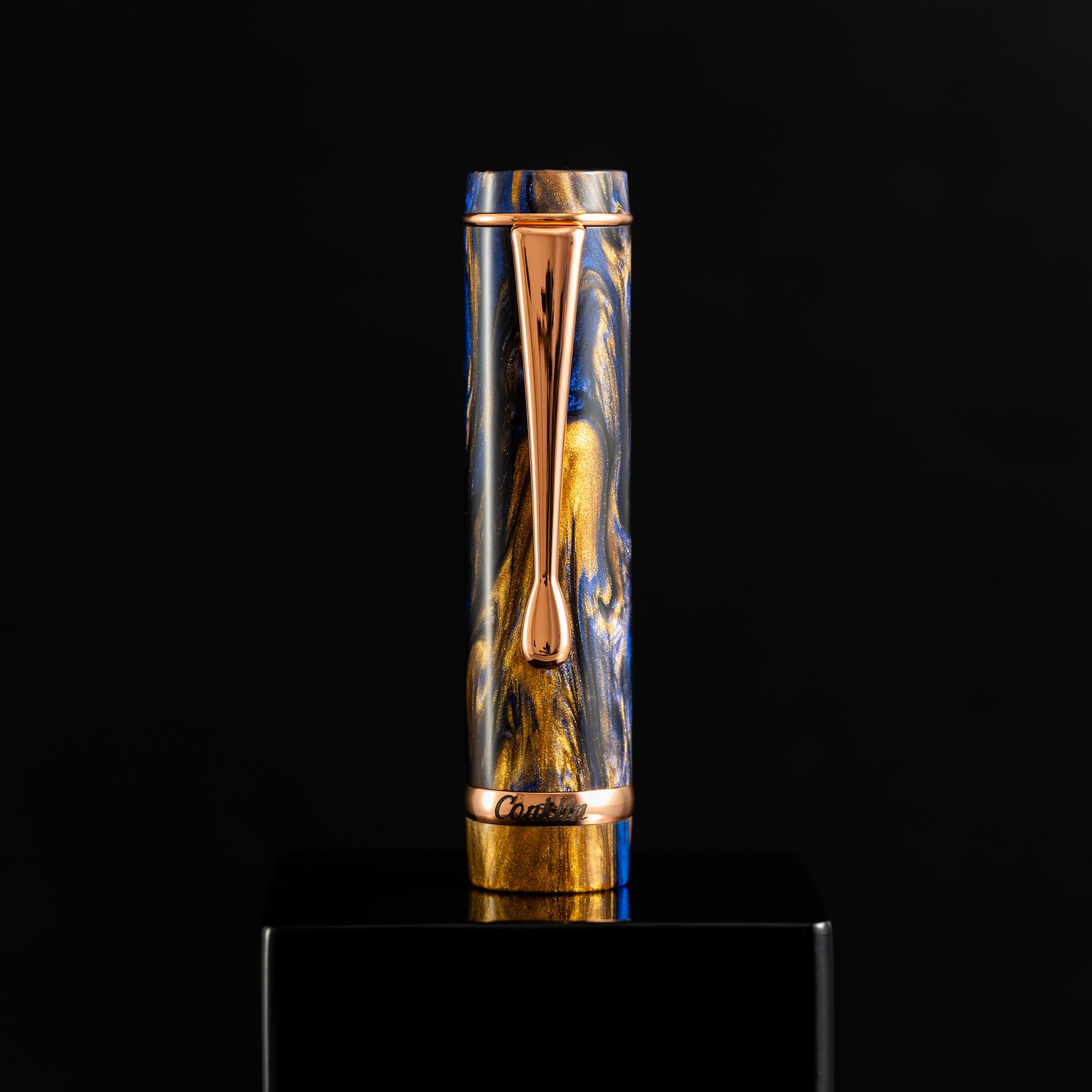 Conklin Duragraph Fountain Pen - Limited Edition - Golden Blue Jay "Horizon" - Rose Gold Plated Trim (Pen Boutique Exclusive)-Pen Boutique Ltd