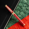 S T Dupont Line D Eternity Rollerball Pen - Limited Edition - Popote Red - Yellow Gold Trim (Large)-Pen Boutique Ltd