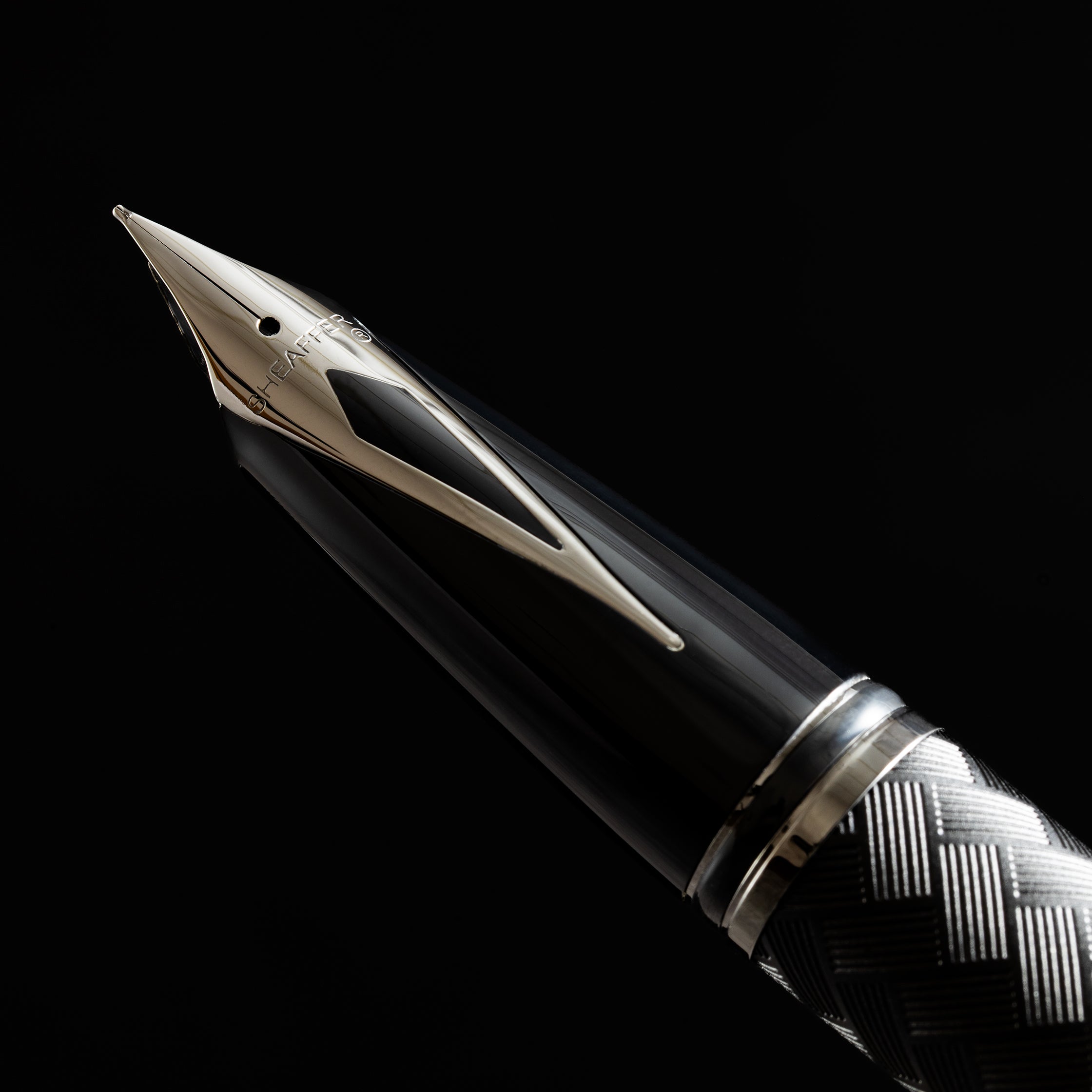 Sheaffer Legacy Fountain Pen - Chevron Matte Black - PVD Gunmetal Trim-Pen Boutique Ltd