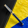 S T Dupont Line D Eternity Rollerball Pen - Limited Edition - Popote Blue - Yellow Gold Trim (Large)