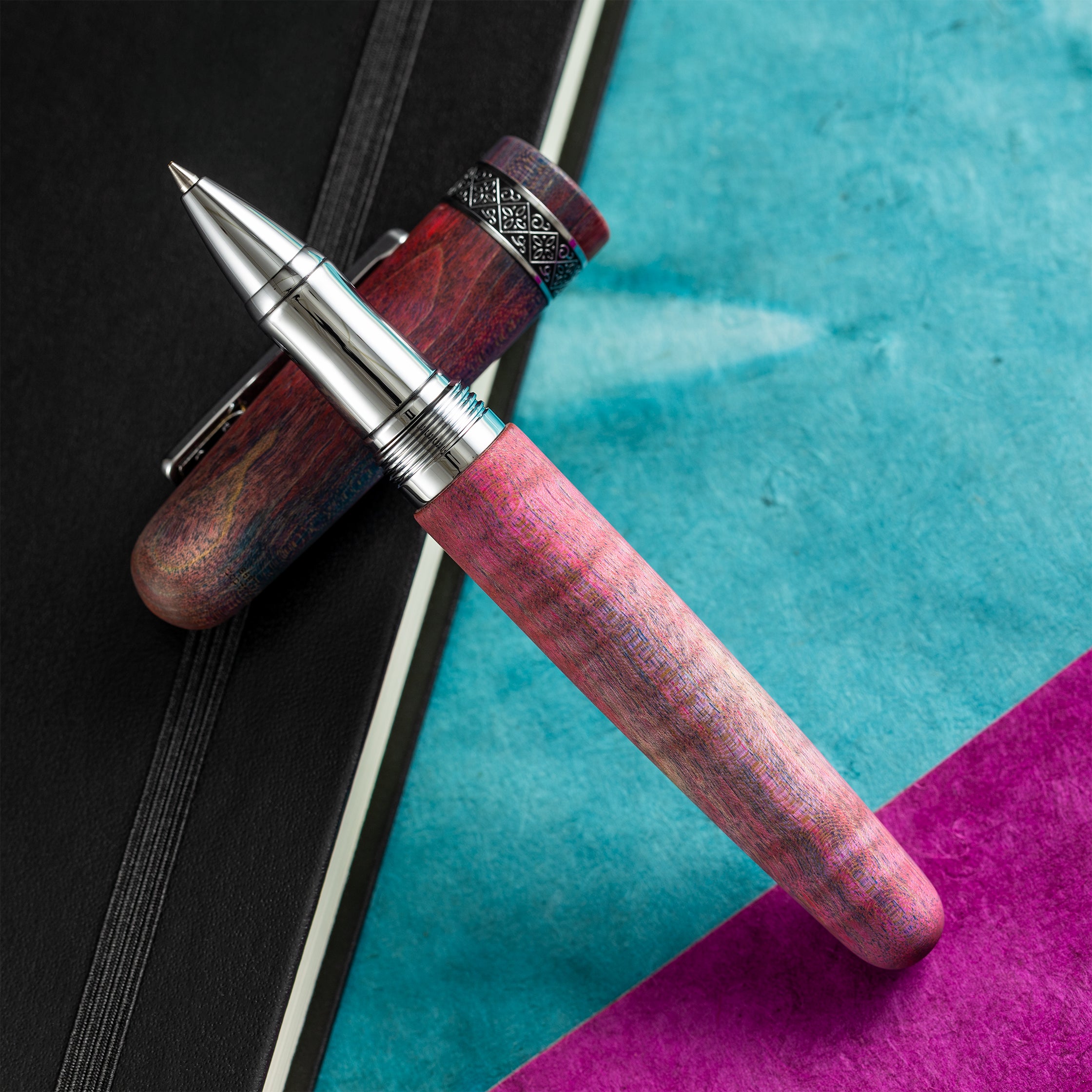 Conklin 1898 Rollerball Pen - Stabilized Wood Matte Purple (Limited Edition)