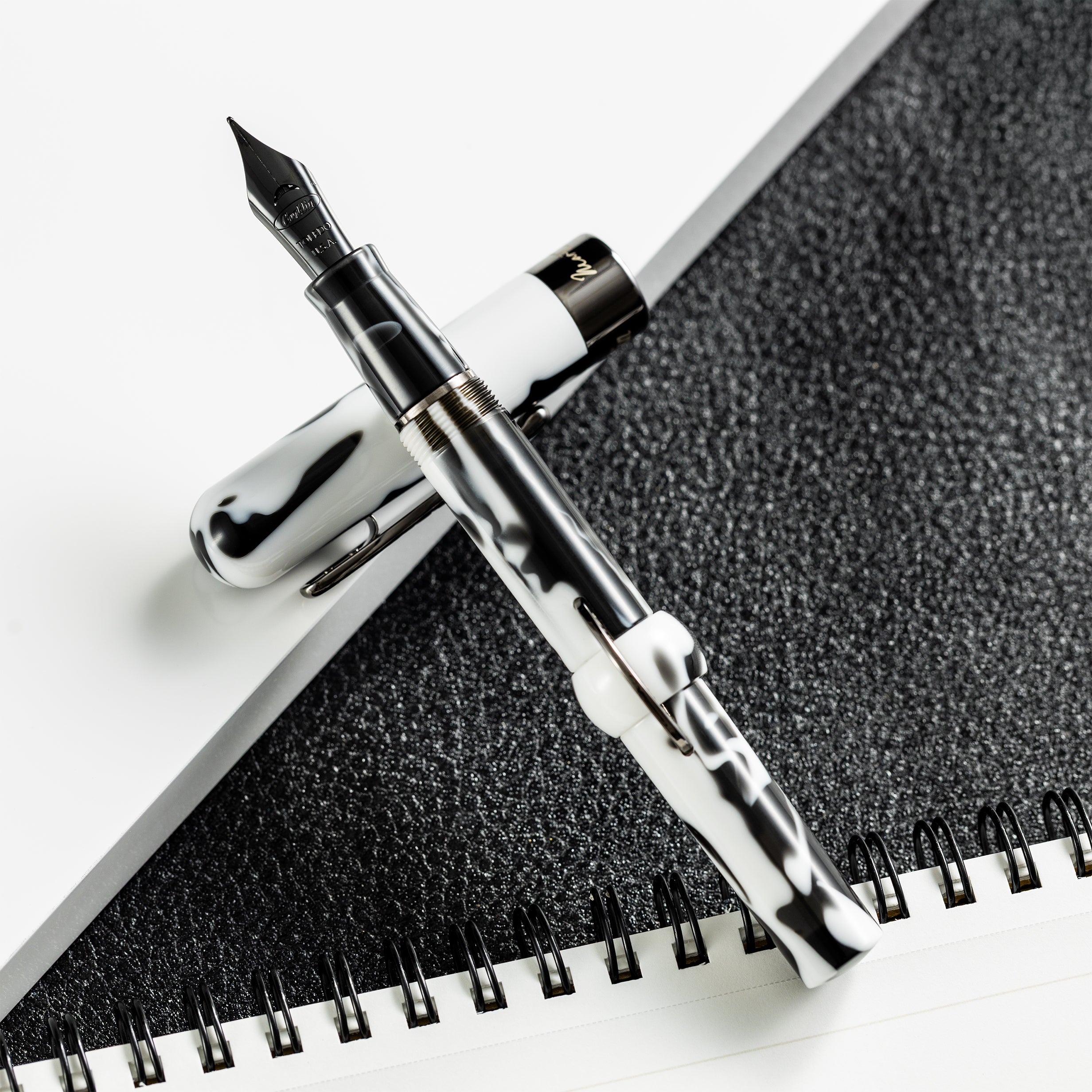 Conklin Mark Twain Fountain Pen - Limited Edition - Black/White