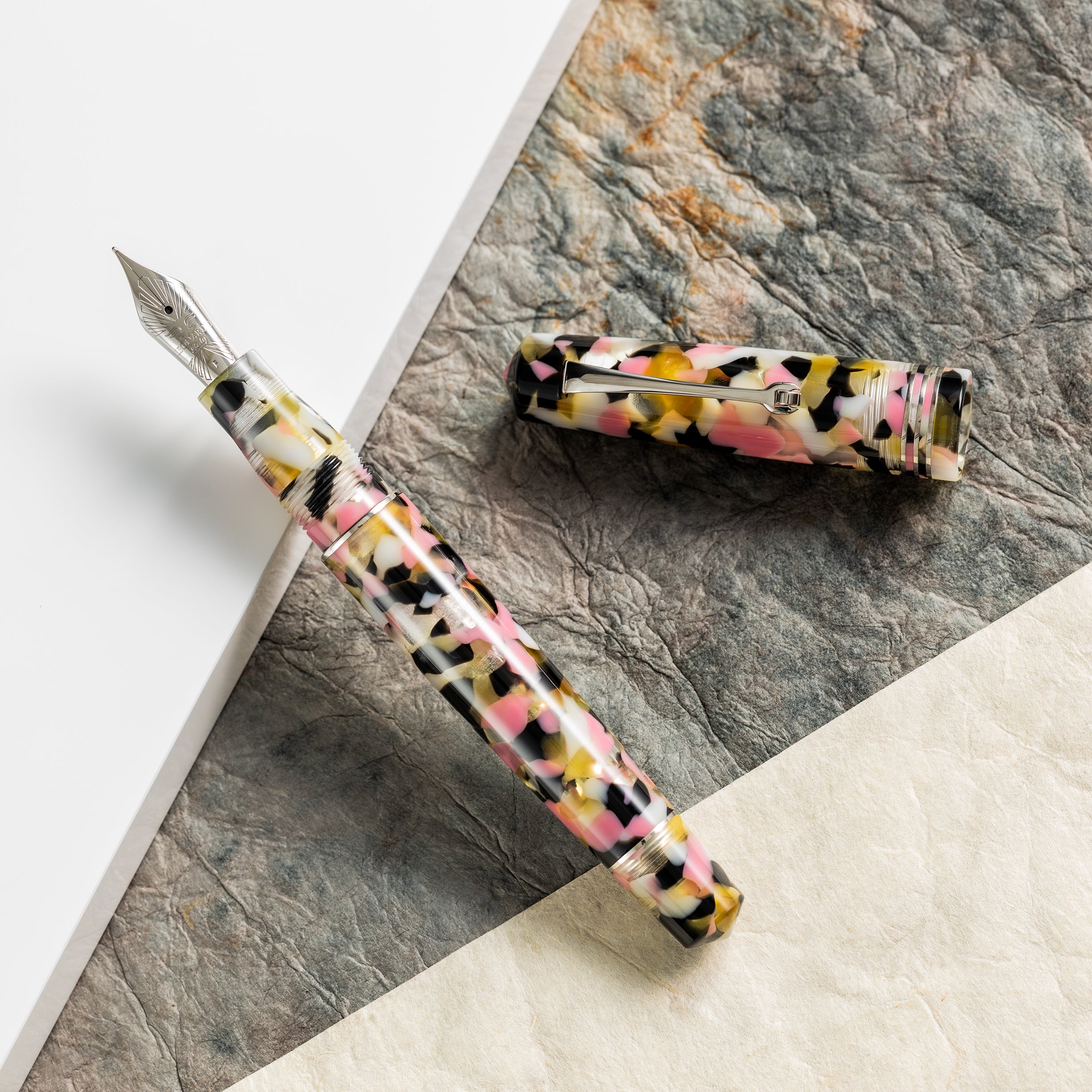 Leonardo Momento Zero Fountain Pen - Corricella - Silver Trim - Pen Boutique Ltd