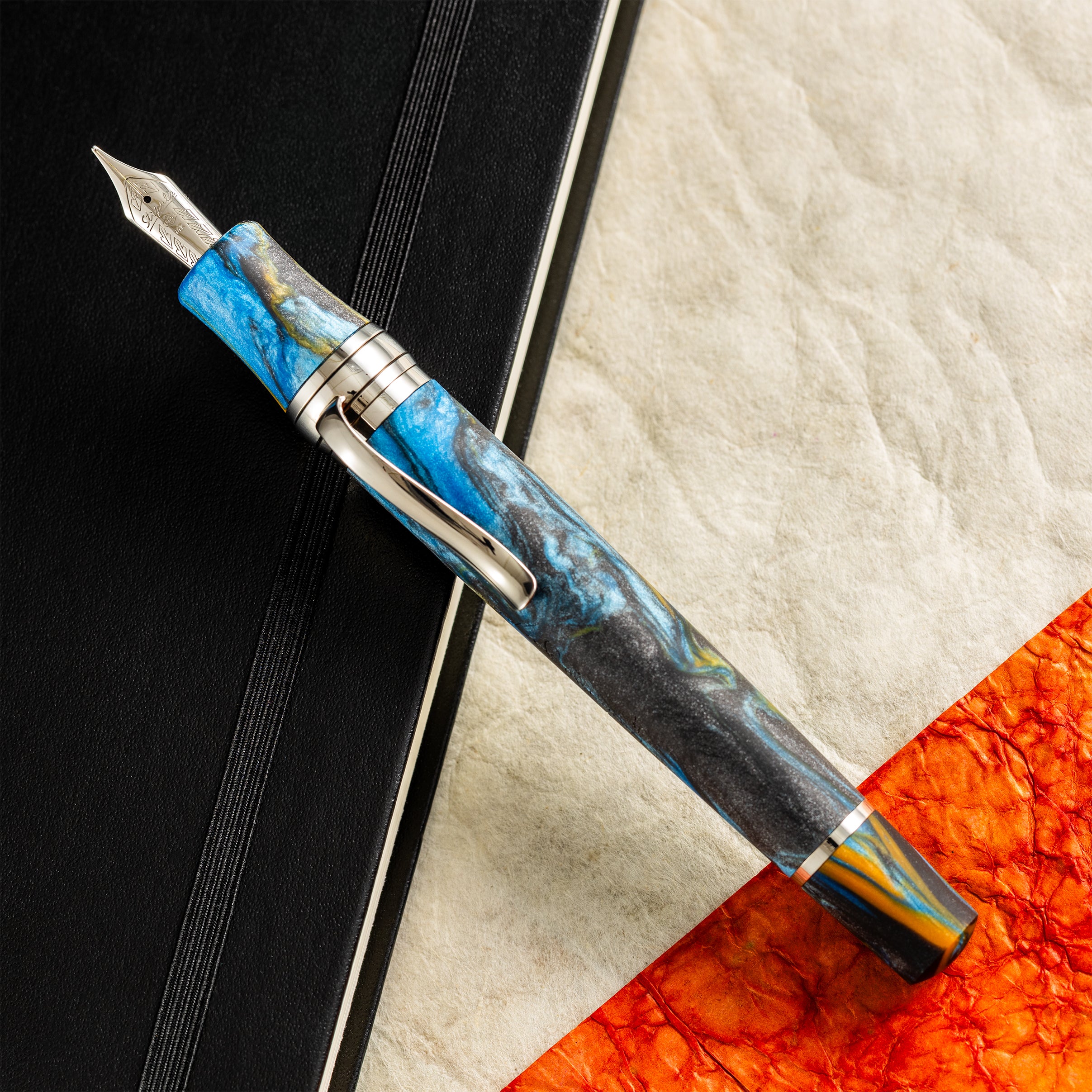 Stipula DaVinci Fountain Pen - Ken's Mix - 14K Gold Stiflex Point Nib (Limited Edition)-Pen Boutique Ltd