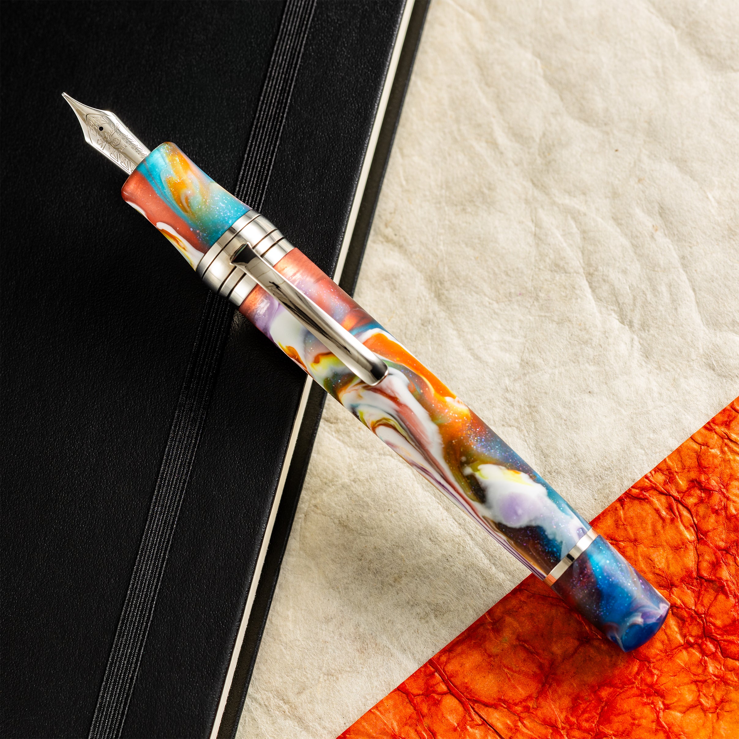 Stipula DaVinci Fountain Pen - Primary Manipulation 6.5 - 14K Gold Stiflex Point Nib (Limited Edition)-Pen Boutique Ltd