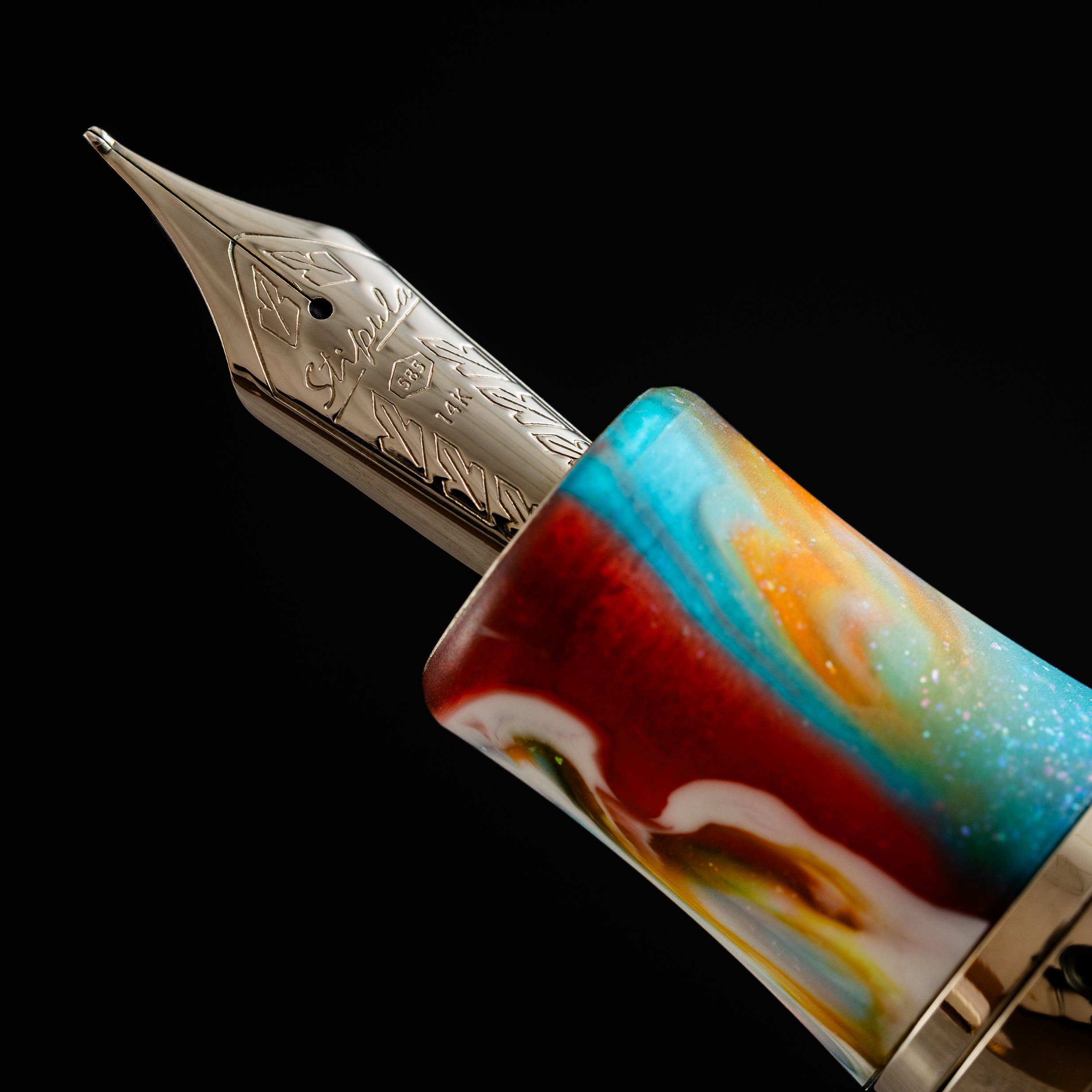Stipula DaVinci Fountain Pen - Primary Manipulation 6.5 - 14K Gold Stiflex Point Nib (Limited Edition)-Pen Boutique Ltd