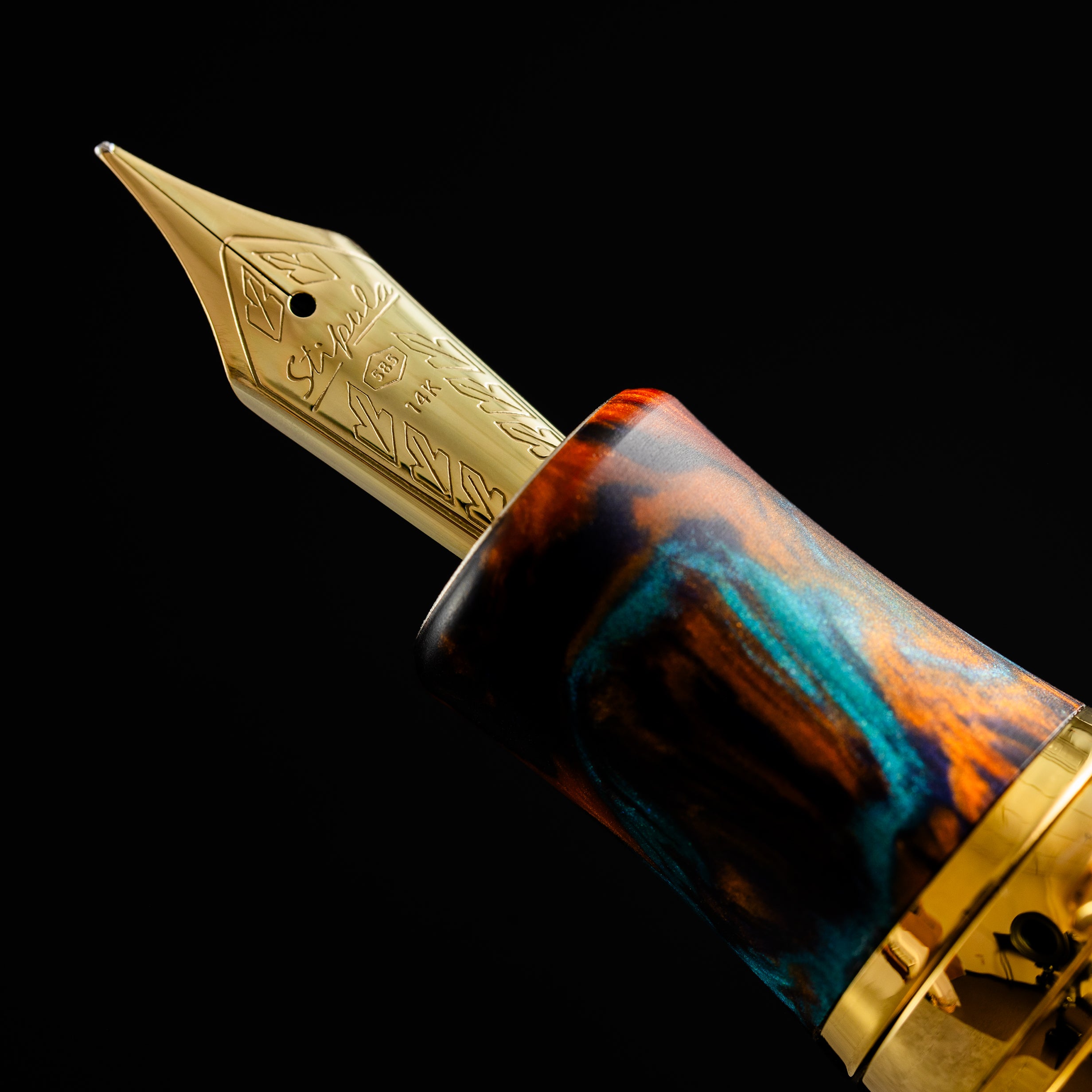 Stipula DaVinci Fountain Pen - Bohemian Twilight - 14K Gold Stiflex Point Nib (Limited Edition)-Pen Boutique Ltd