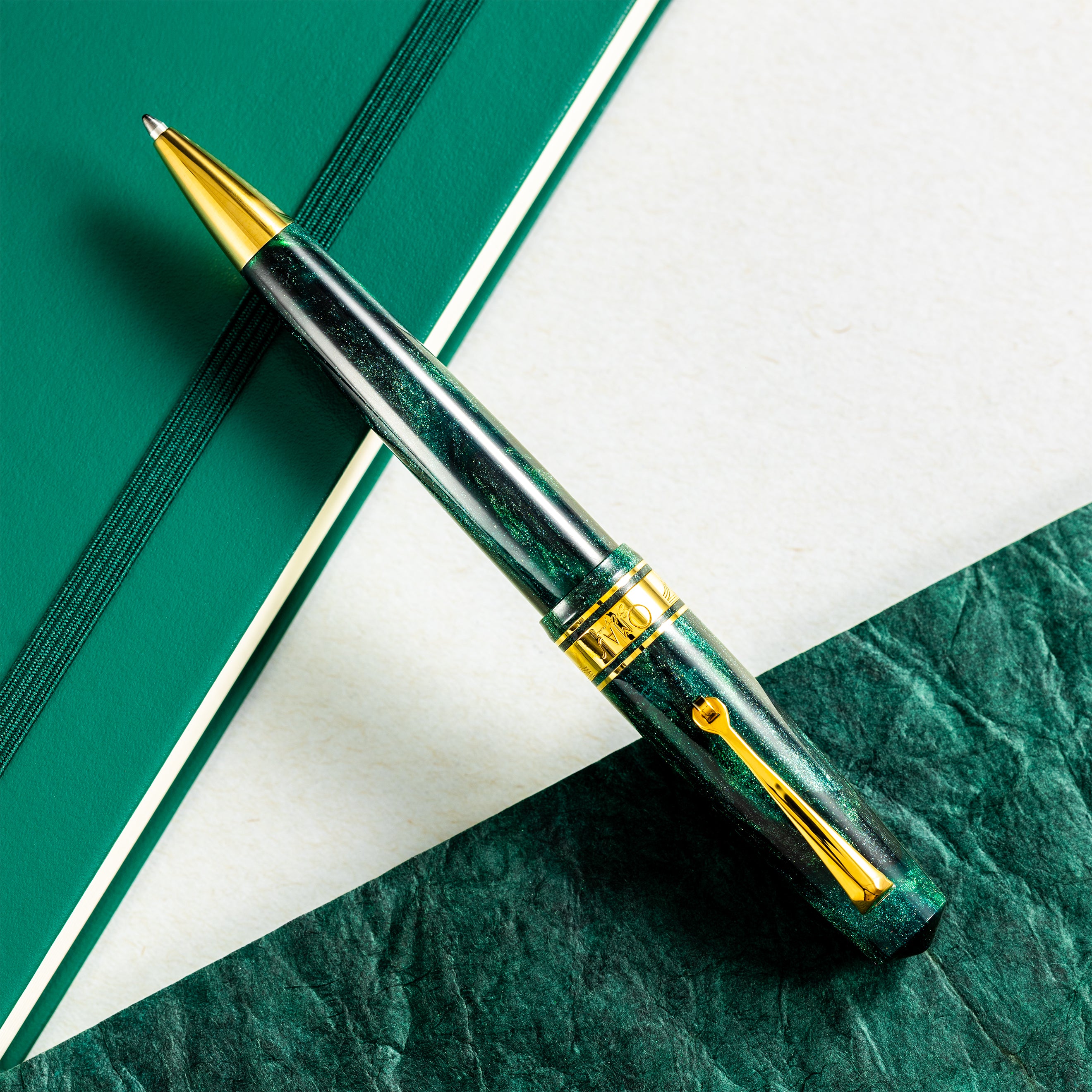 Omas Bologna Ballpoint Pen - Smeraldo Elegante - Pen Boutique Ltd