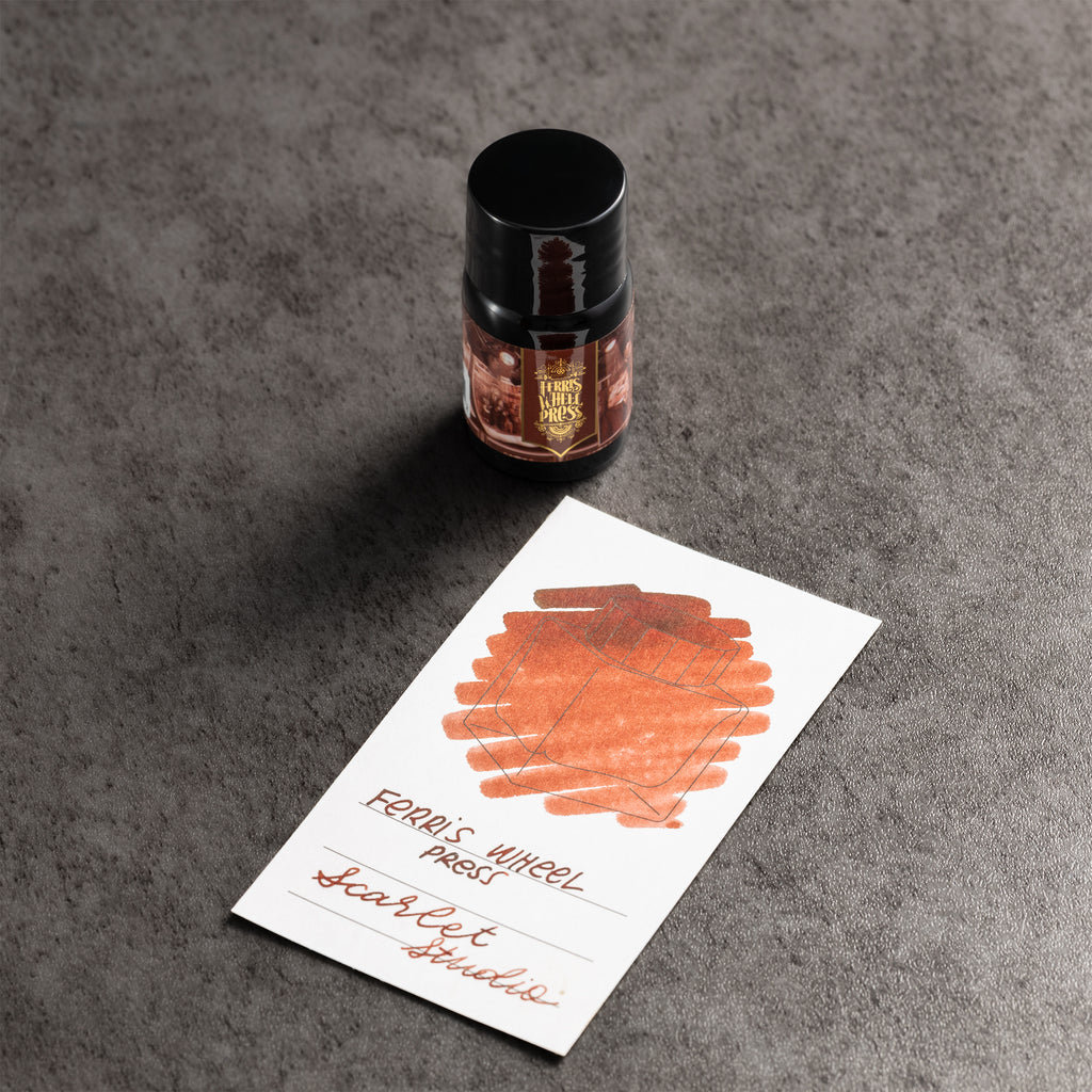 Ferris Wheel Press Ink Bottle - Scarlet Studio - 10ml - Pen Boutique Ltd