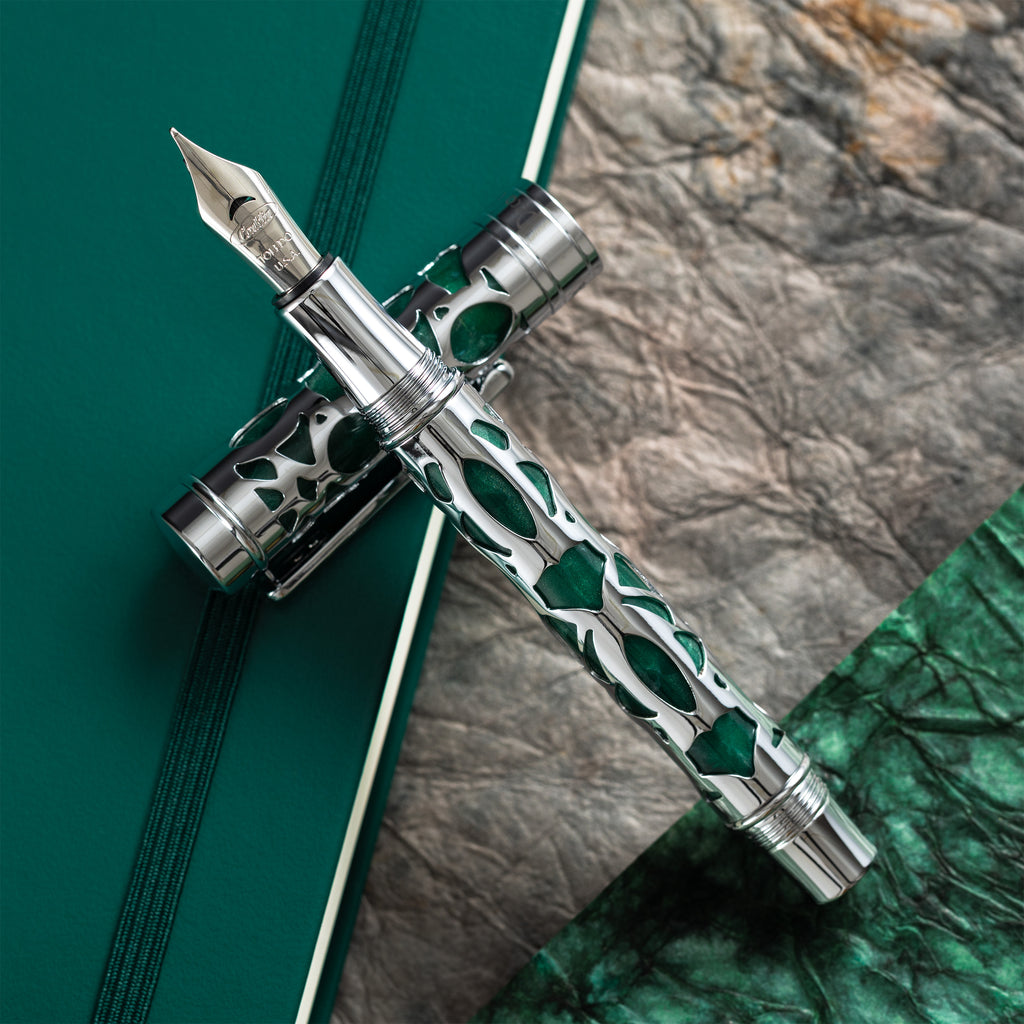 Conklin Endura Fountain Pen - Deco Crest Green - Pen Boutique Ltd