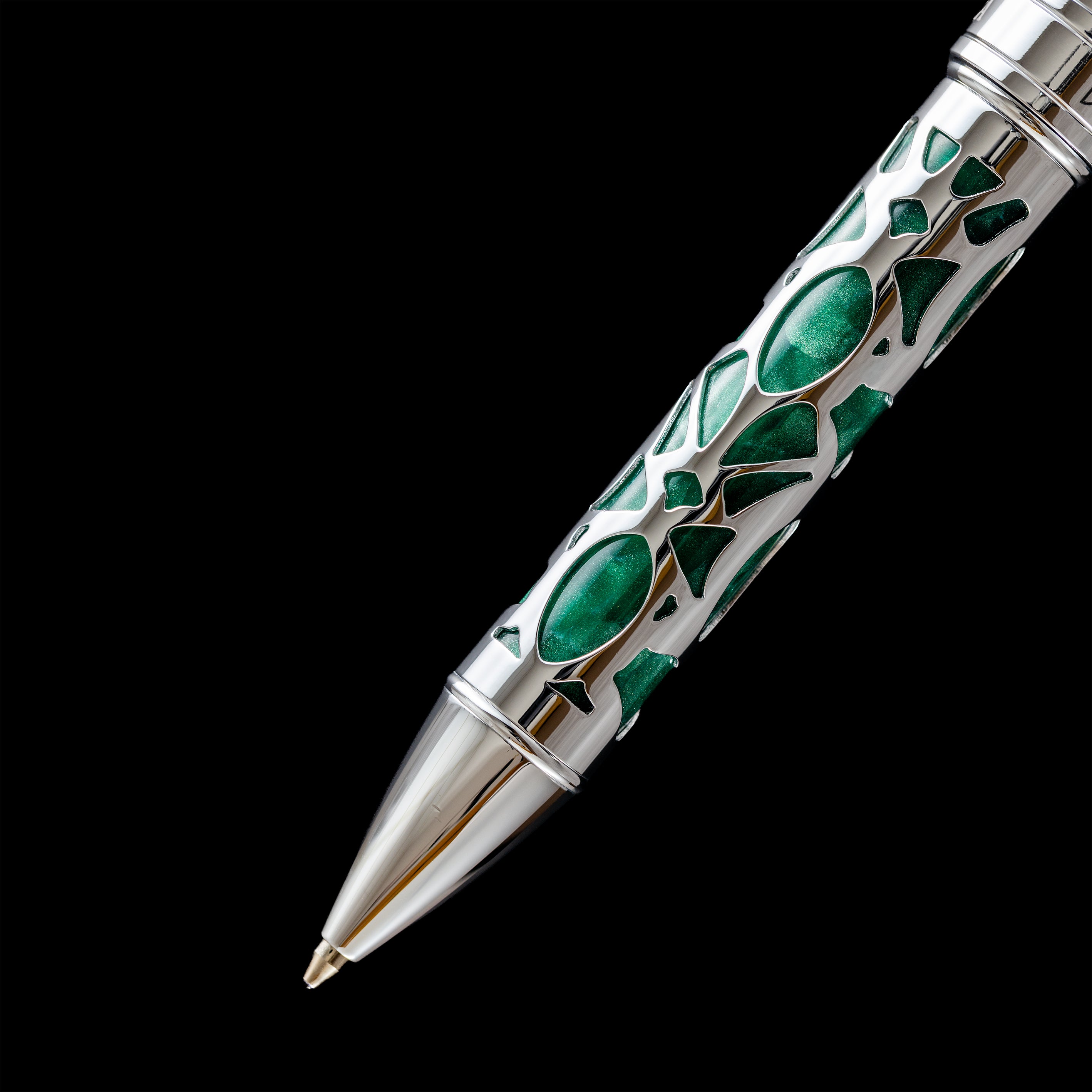 Conklin Endura Ballpoint Pen - Deco Crest Green - Pen Boutique Ltd