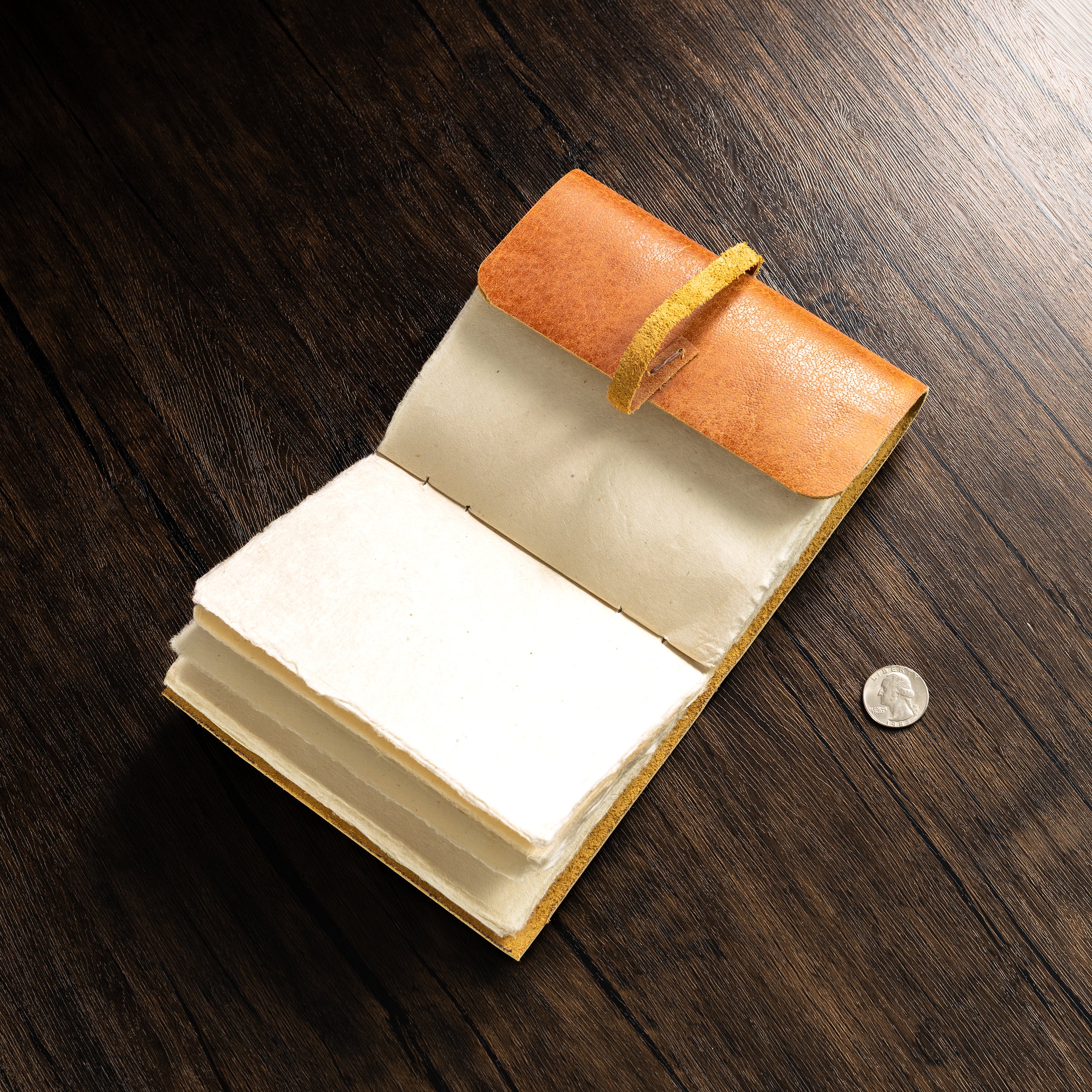 Monk Paper Buffalo Leather Tan Lokta Journal - Medium-Pen Boutique Ltd