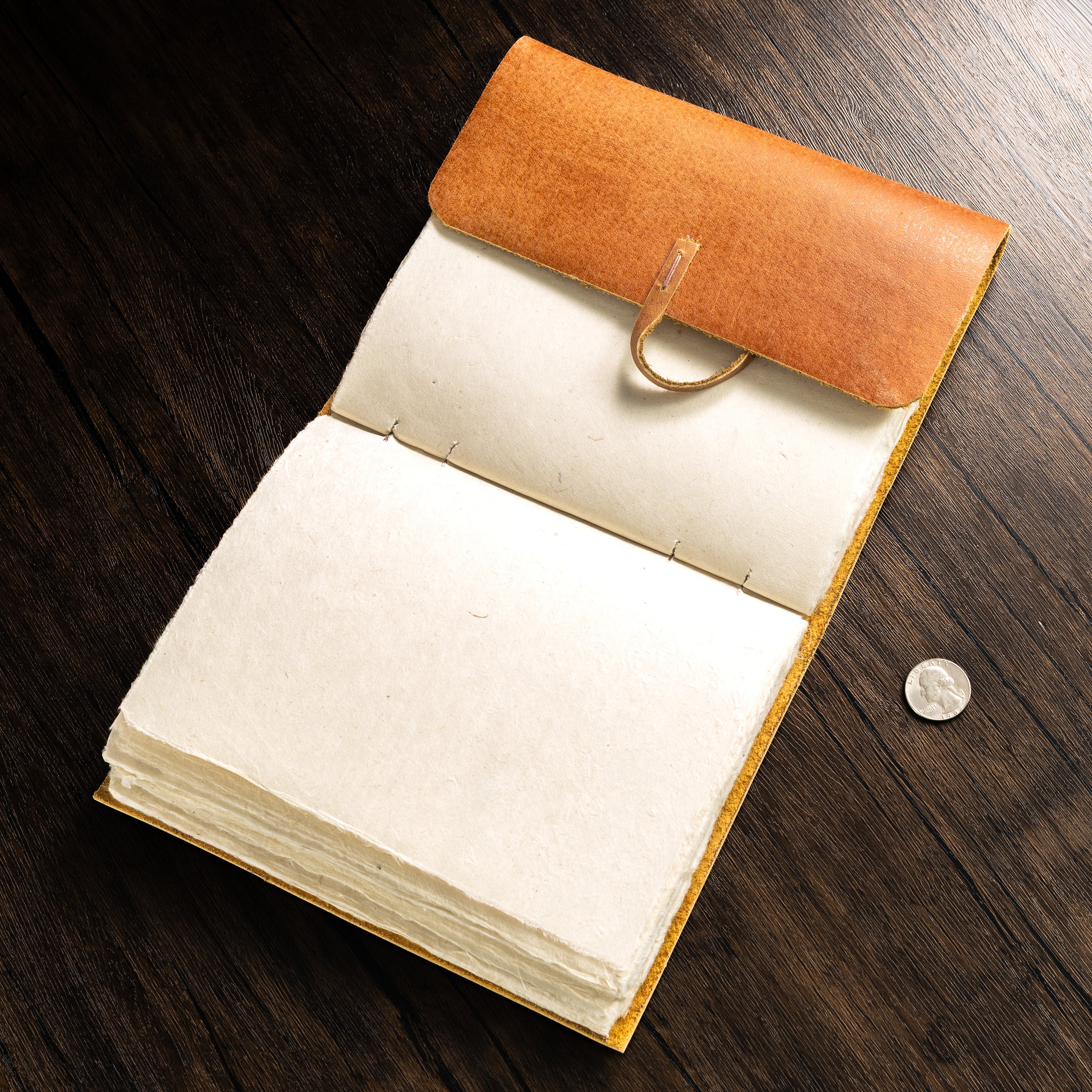 Monk Paper Buffalo Leather Tan Lokta Large Journal-Pen Boutique Ltd