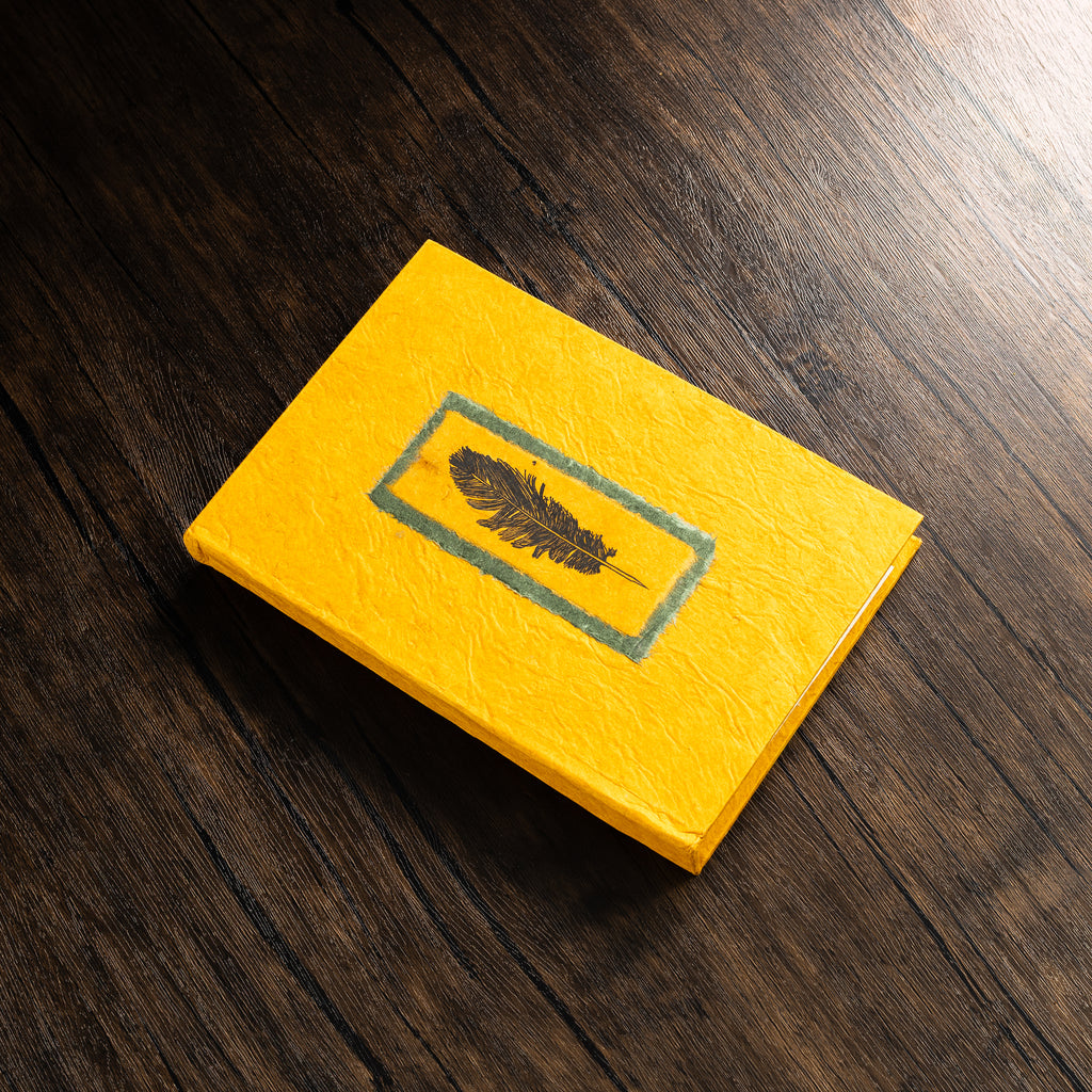 Monk Paper Hard Cover Journal - Saffron-Pen Boutique Ltd