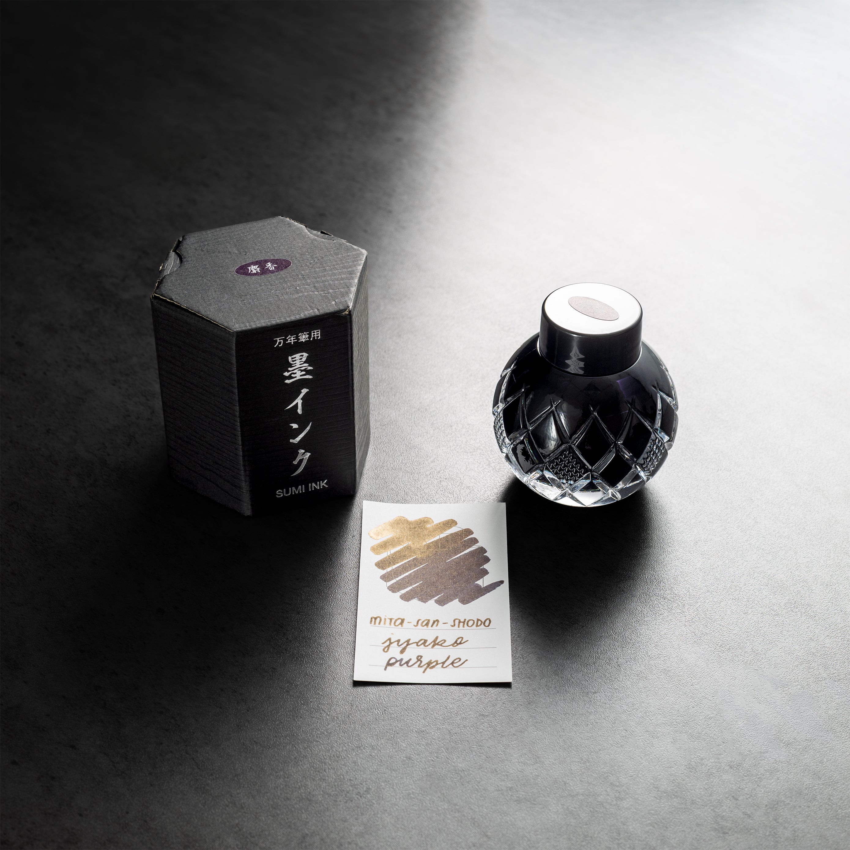 Mitasanshodo Traditional Scent Ink Bottle - Jyako Purple - 55ml - Pen Boutique Ltd