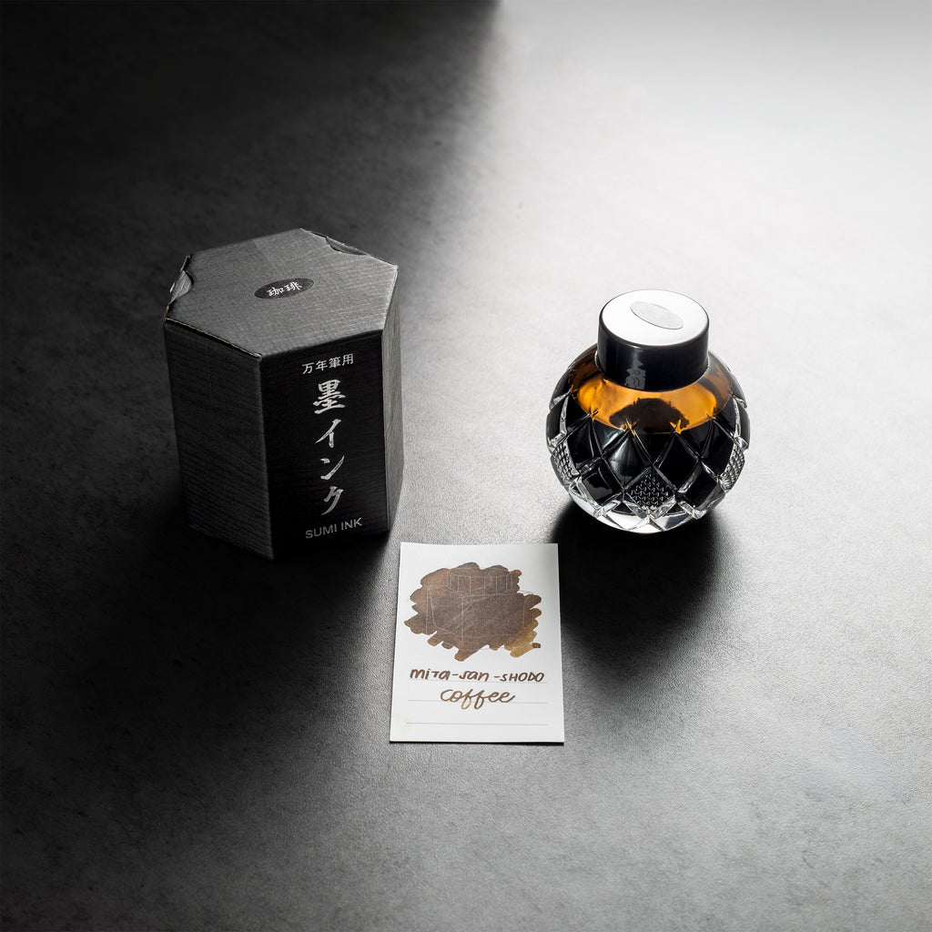 Mitasanshodo Traditional Scent Ink Bottle - Coffee - 55ml - Pen Boutique Ltd