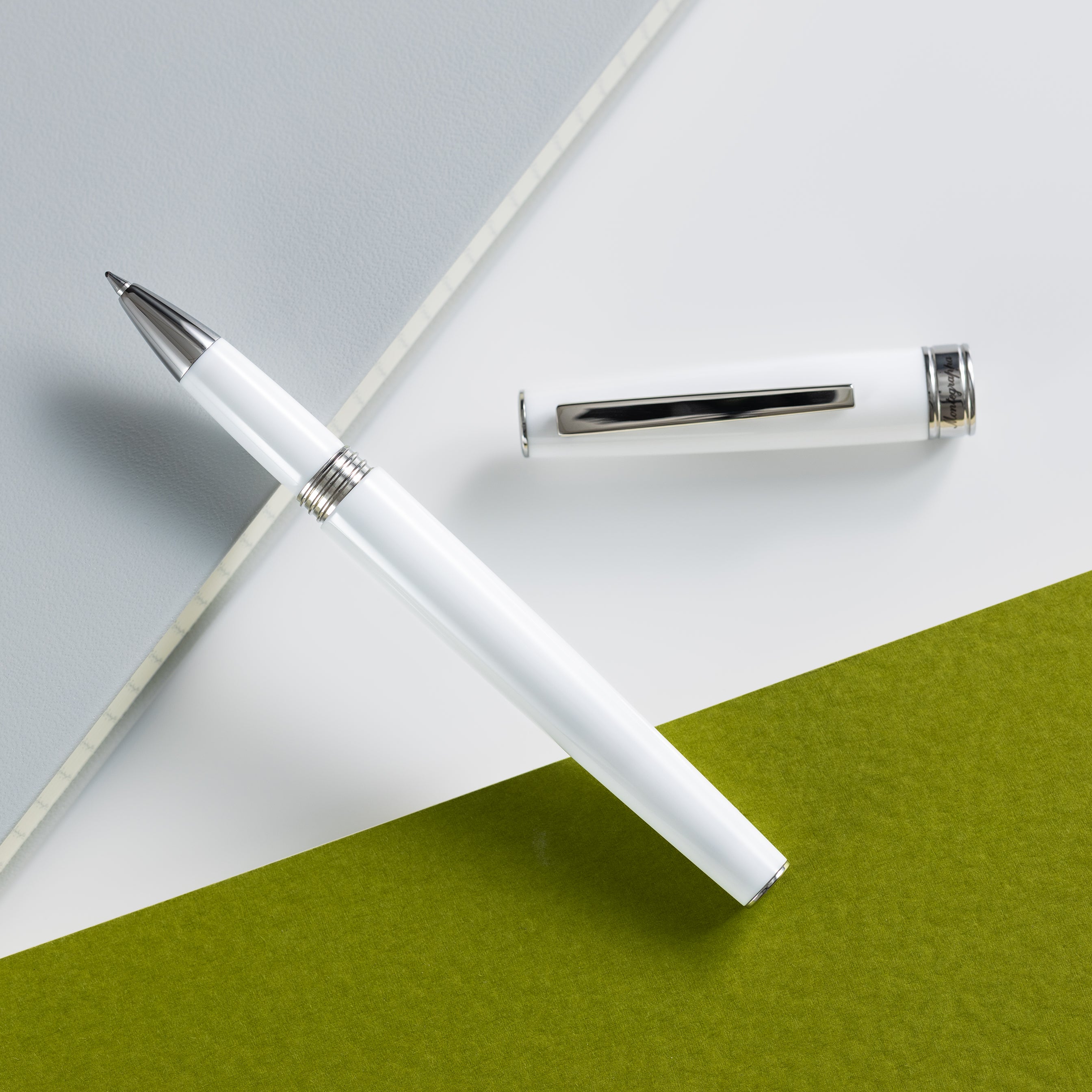 Montegrappa Armonia Rollerball Pen - Frost White - Pen Boutique Ltd