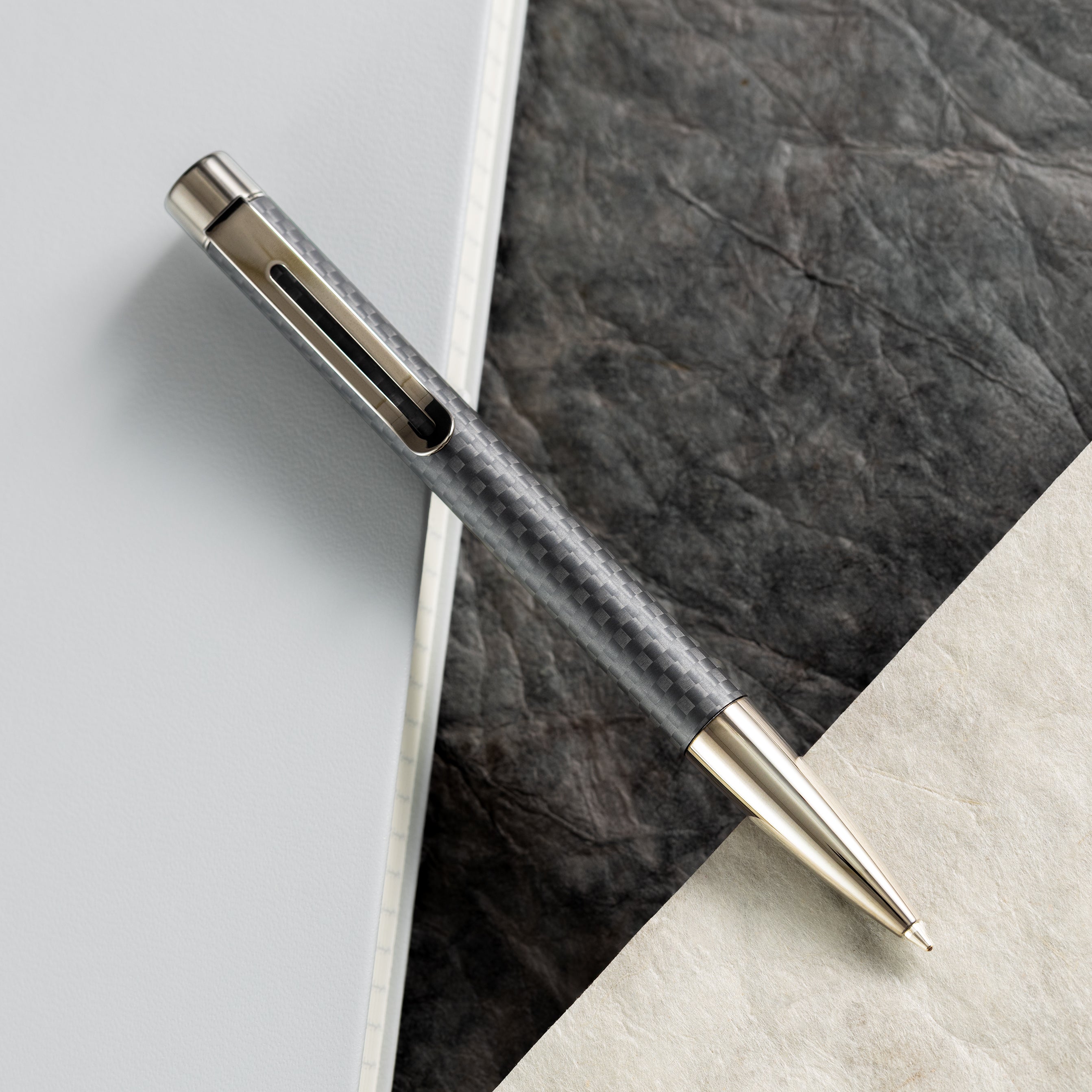 Monteverde Ritma Ballpoint Pen - Matte Carbon Fiber - Pen Boutique Ltd