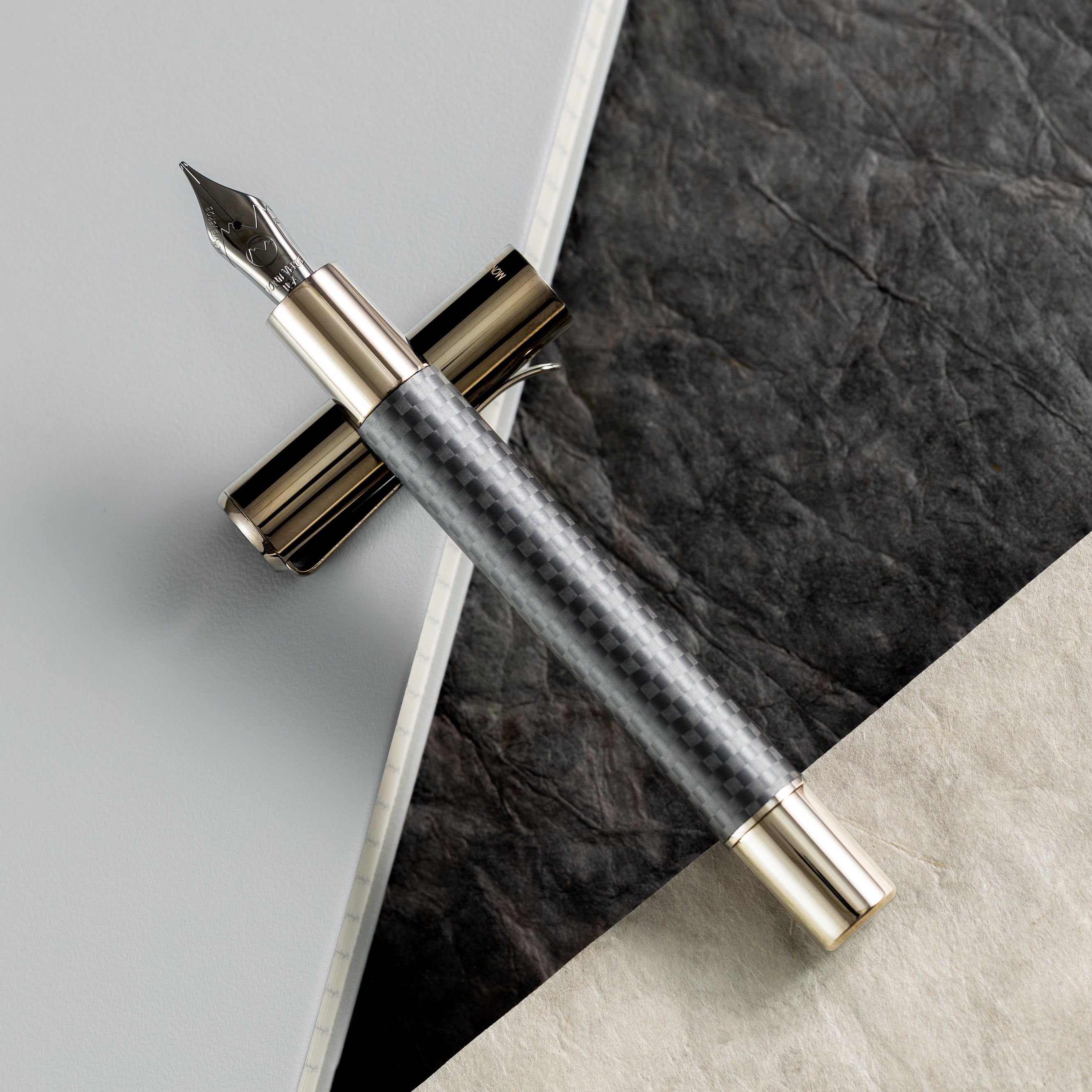 Monteverde Ritma Fountain Pen - Matte Carbon Fiber - Pen Boutique Ltd