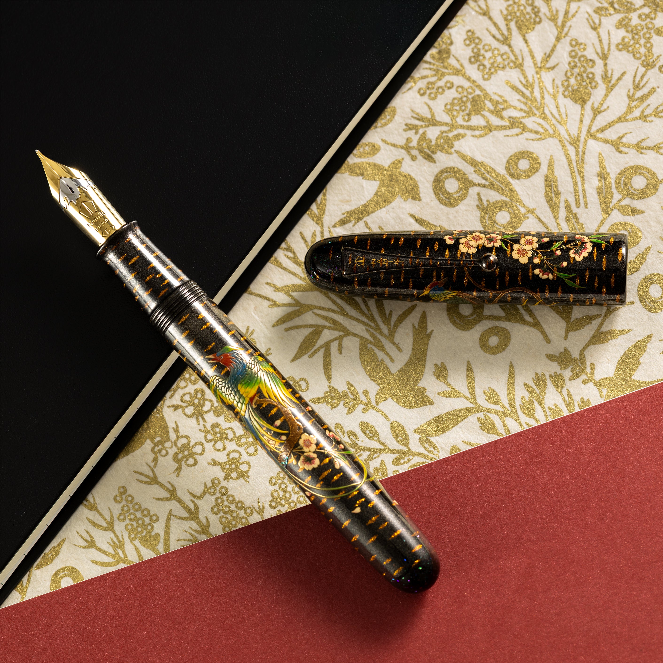 Namiki Emperor Rakucho Birds Fountain Pen – Maki-e Masterpiece - Pen Boutique Ltd