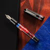 Delta Limited Edition Fountain Pen - Four Rings Crimson Night - Palladium Trim - Steel Nib - Pen Boutique Ltd